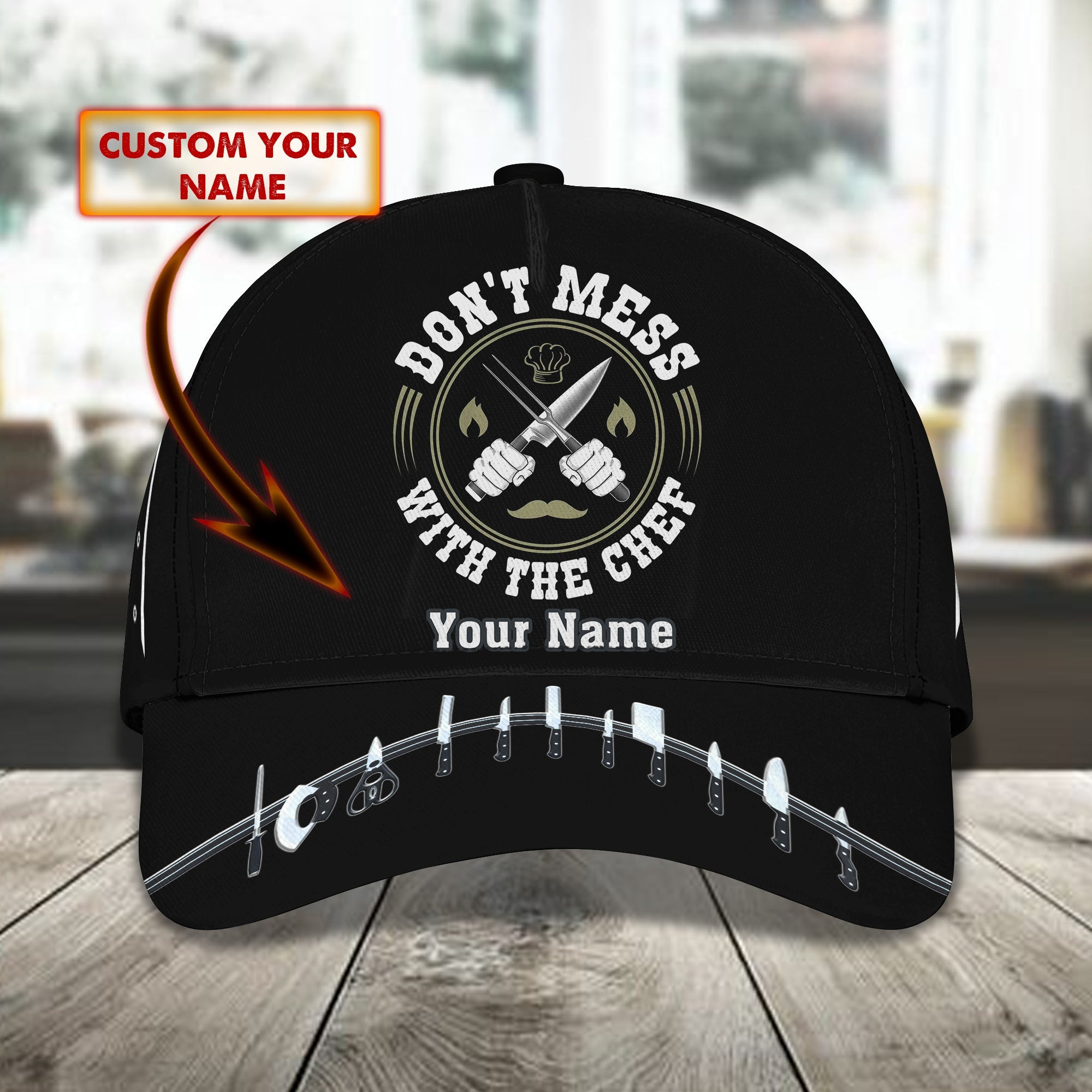 Adeenyc Custom Classic Cap Baseball Cap Hat Baseball Cap Hat- Personalized Gift For Chefs Hats Gifts for men & women Adeenyc.com