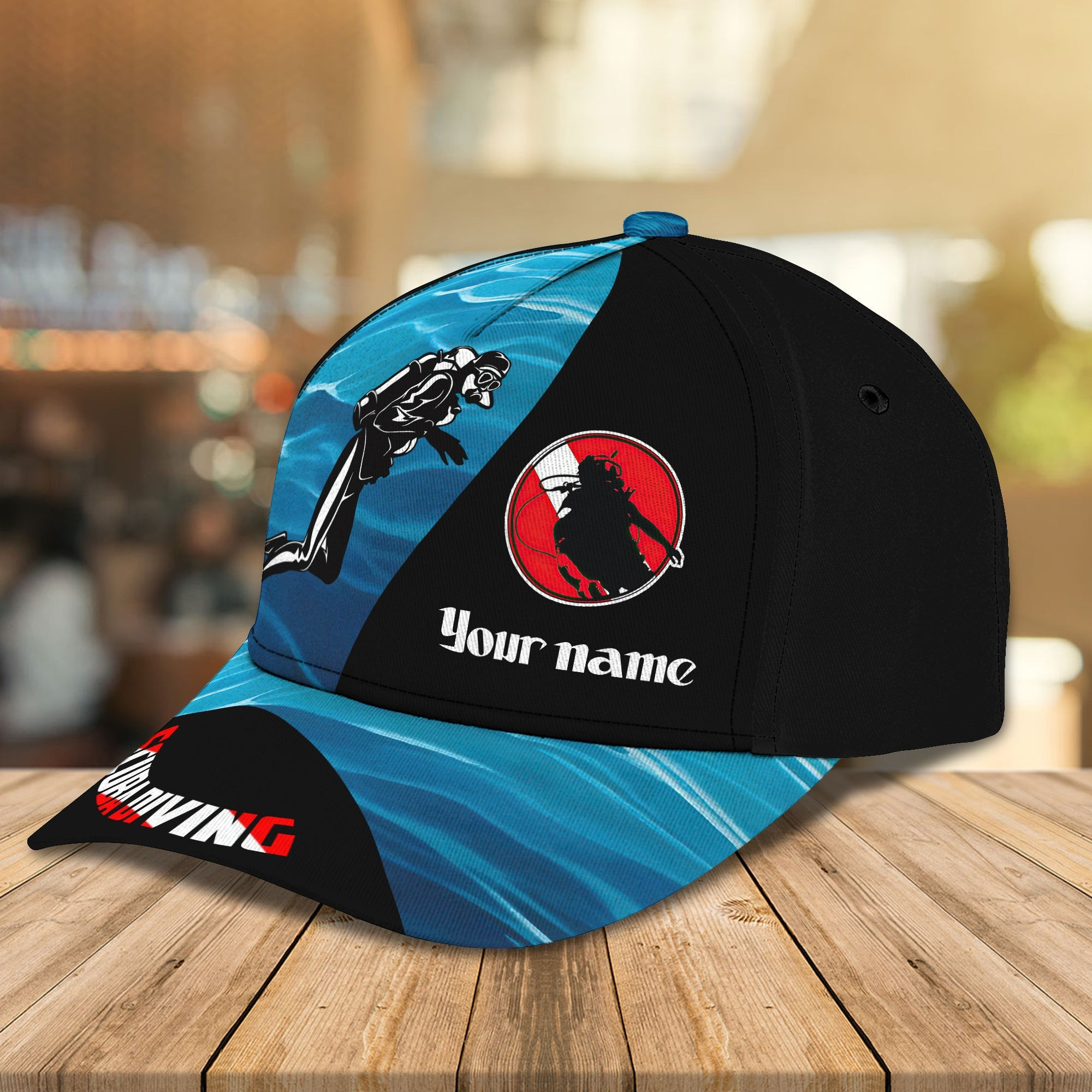 Adeenyc Custom Classic Cap Baseball Cap Hat Baseball Cap Hat- Personalized Gift For Scuba Diving Enthusiasts Hats Gifts for men & women Adeenyc.com