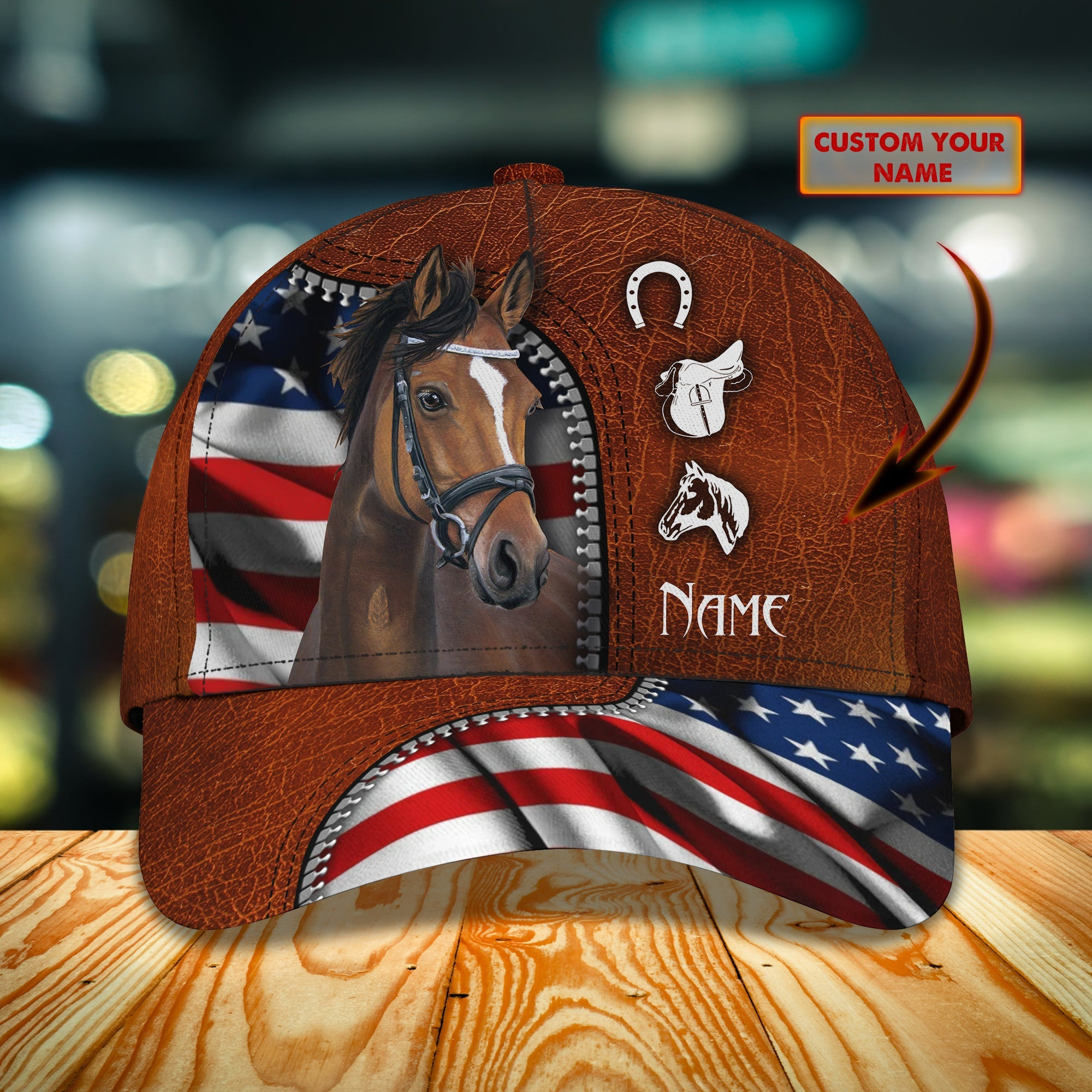 Adeenyc Custom Classic Cap Baseball Cap Hat Baseball Cap Hat- Personalized Horse Name Hats Gifts for men & women Adeenyc.com