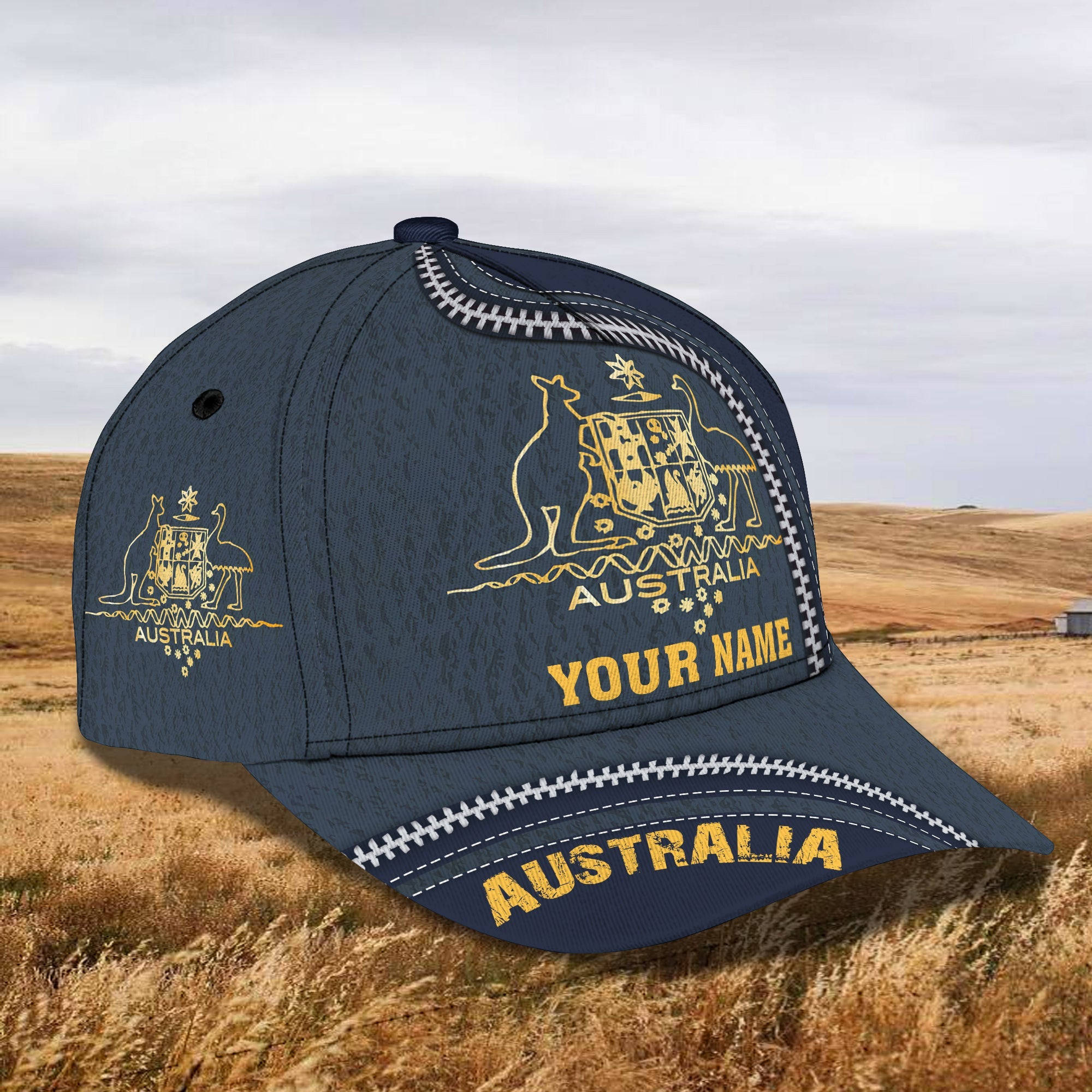 Adeenyc Custom Classic Cap Baseball Cap Hat Baseball Cap Hat- Personalized Name - Australia Hats Gifts for men & women Adeenyc.com