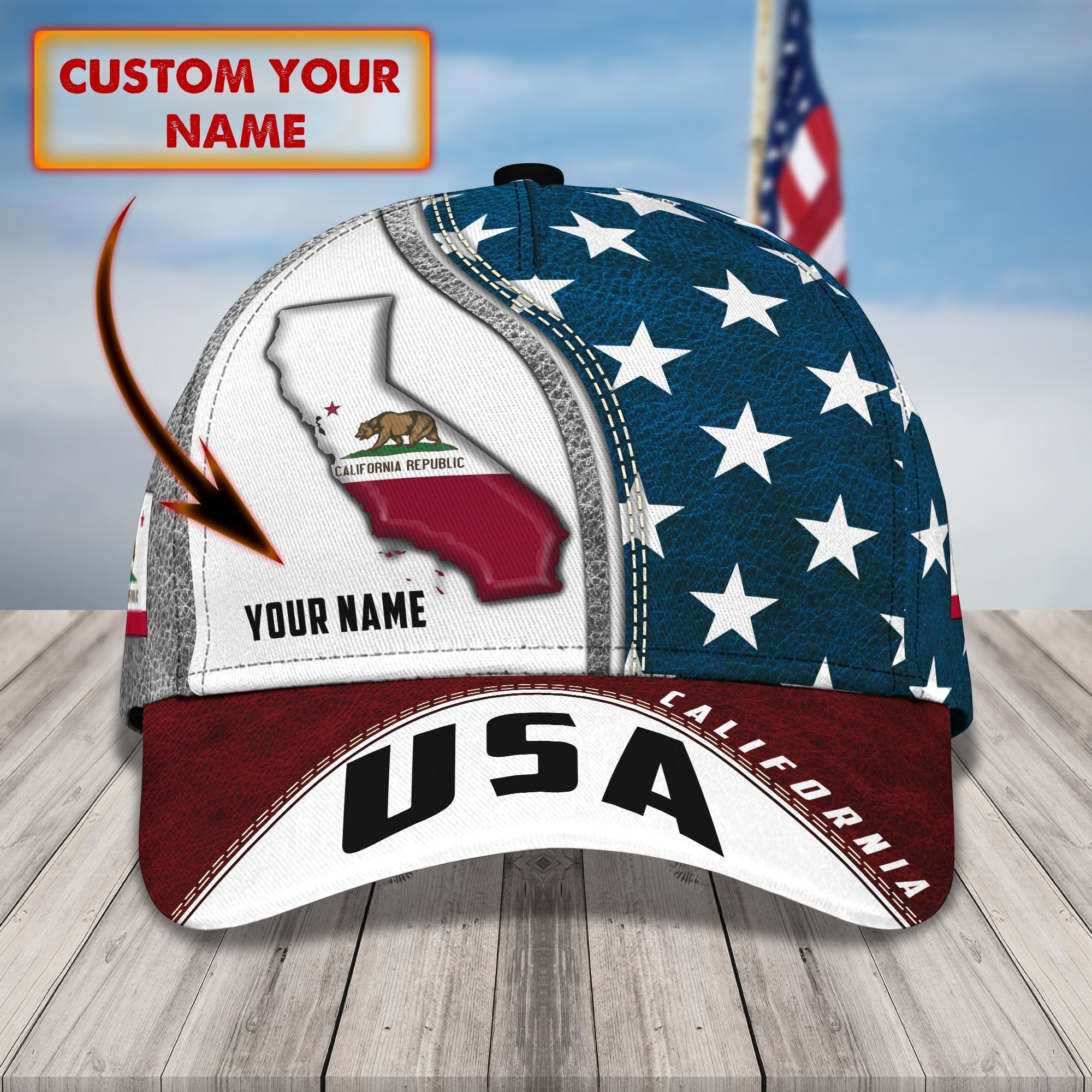 Adeenyc Custom Classic Cap Baseball Cap Hat Baseball Cap Hat- Personalized Name - California Hats Gifts for men & women Adeenyc.com
