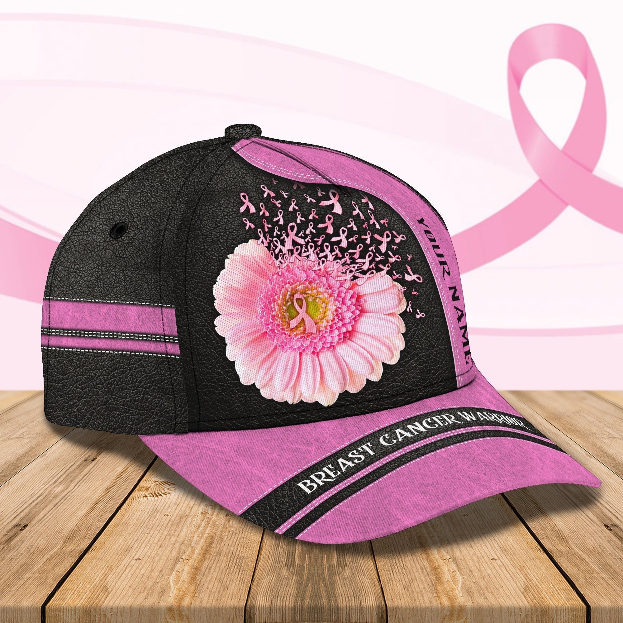 Adeenyc Custom Classic Cap Baseball Cap Hat Baseball Cap Hat- Personalized Name Cap For Breast Cancer Awareness Hats Gifts for men & women Adeenyc.com