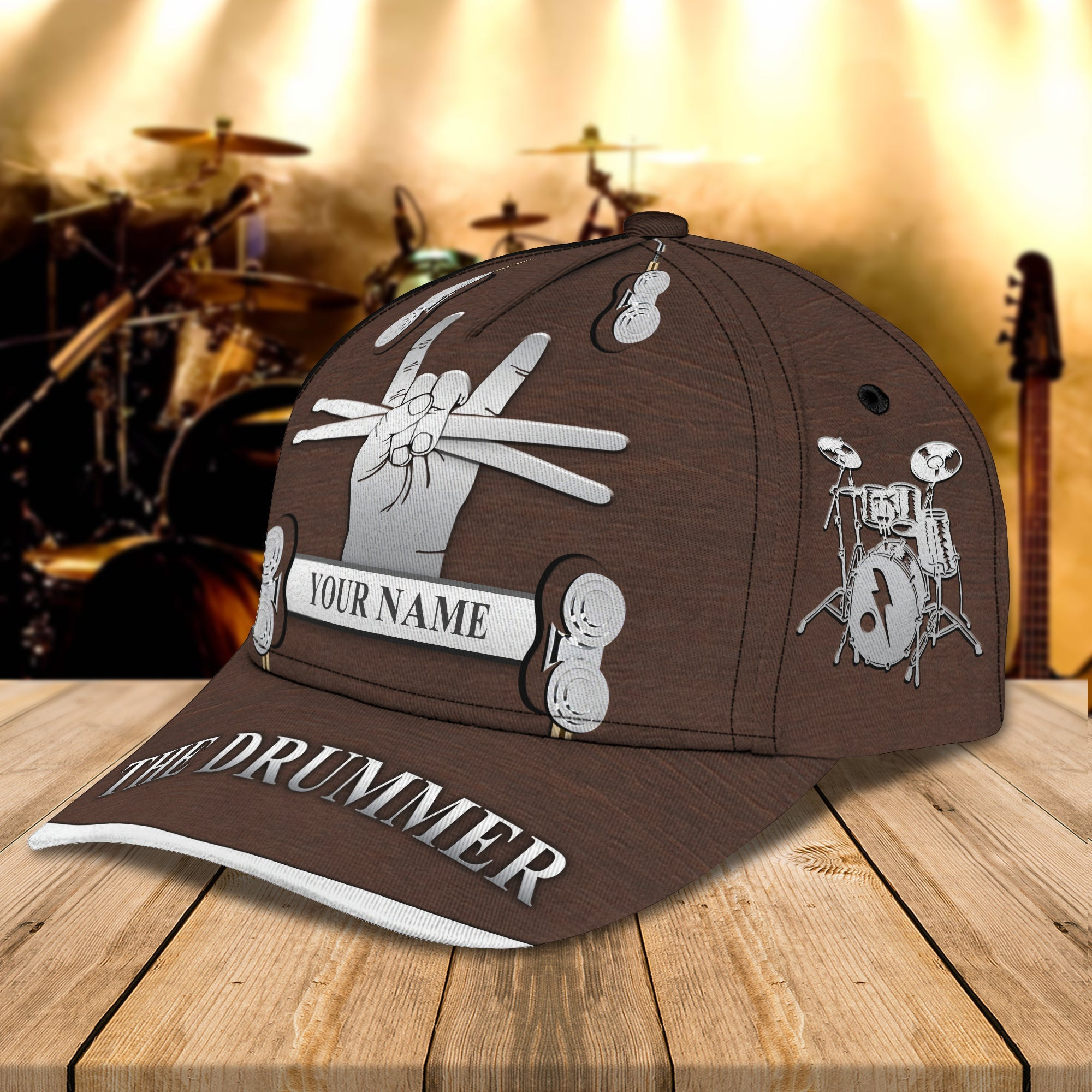 Adeenyc Custom Classic Cap Baseball Cap Hat Baseball Cap Hat- Personalized Name Cap For Drummers Hats Gifts for men & women Adeenyc.com