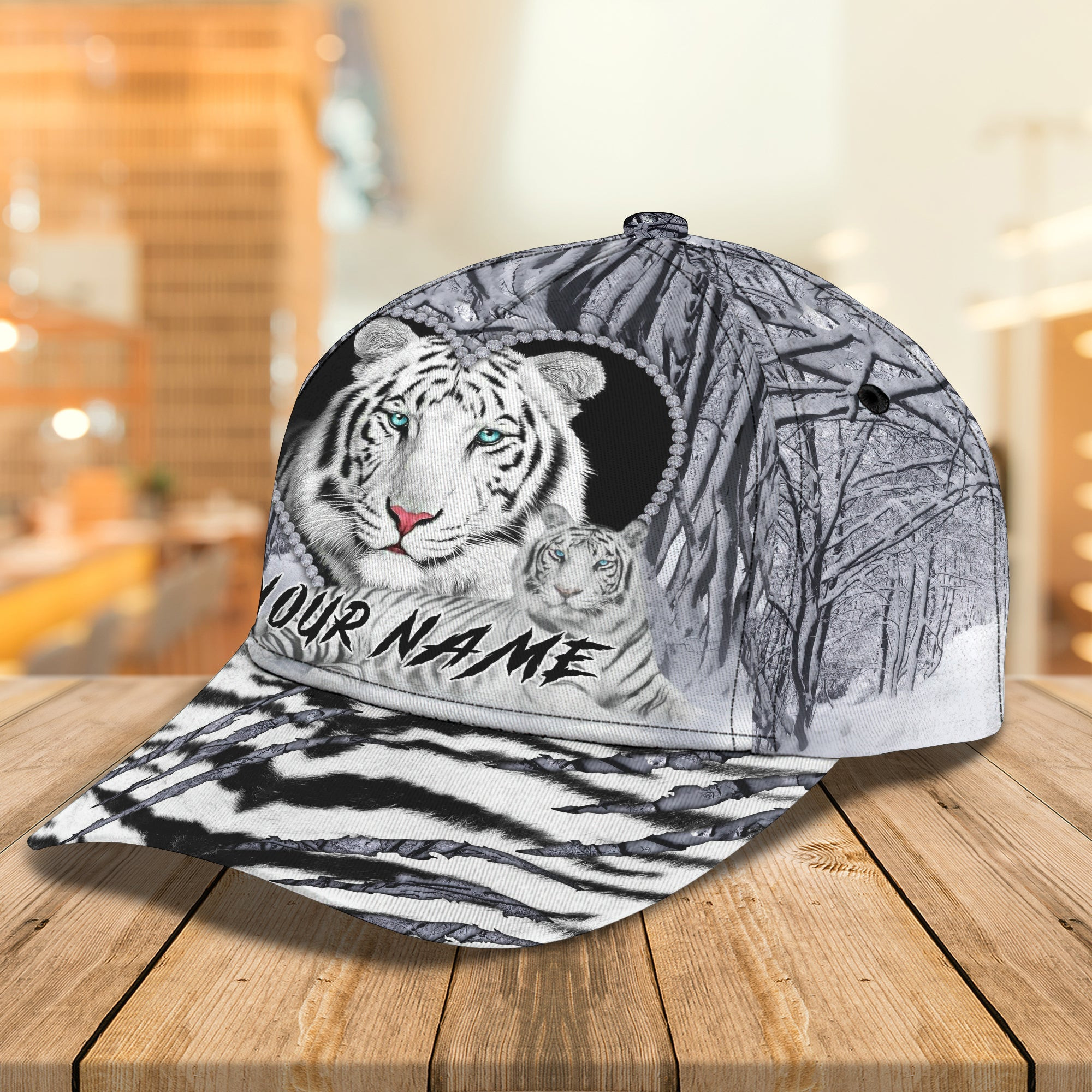 Adeenyc Custom Classic Cap Baseball Cap Hat Baseball Cap Hat- Personalized Name Cap For Tiger Lover Hats Gifts for men & women Adeenyc.com