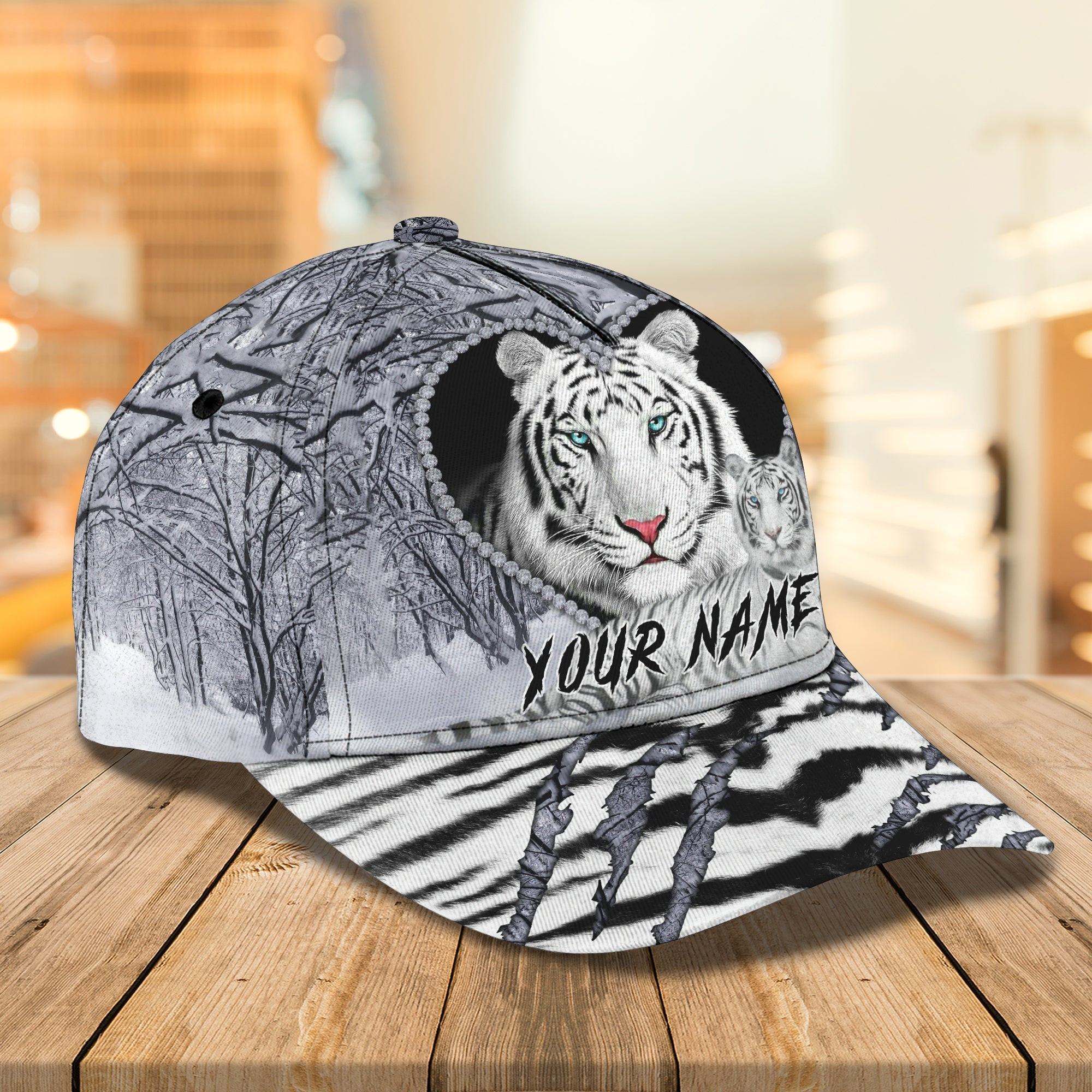 Adeenyc Custom Classic Cap Baseball Cap Hat Baseball Cap Hat- Personalized Name Cap For Tiger Lover Hats Gifts for men & women Adeenyc.com