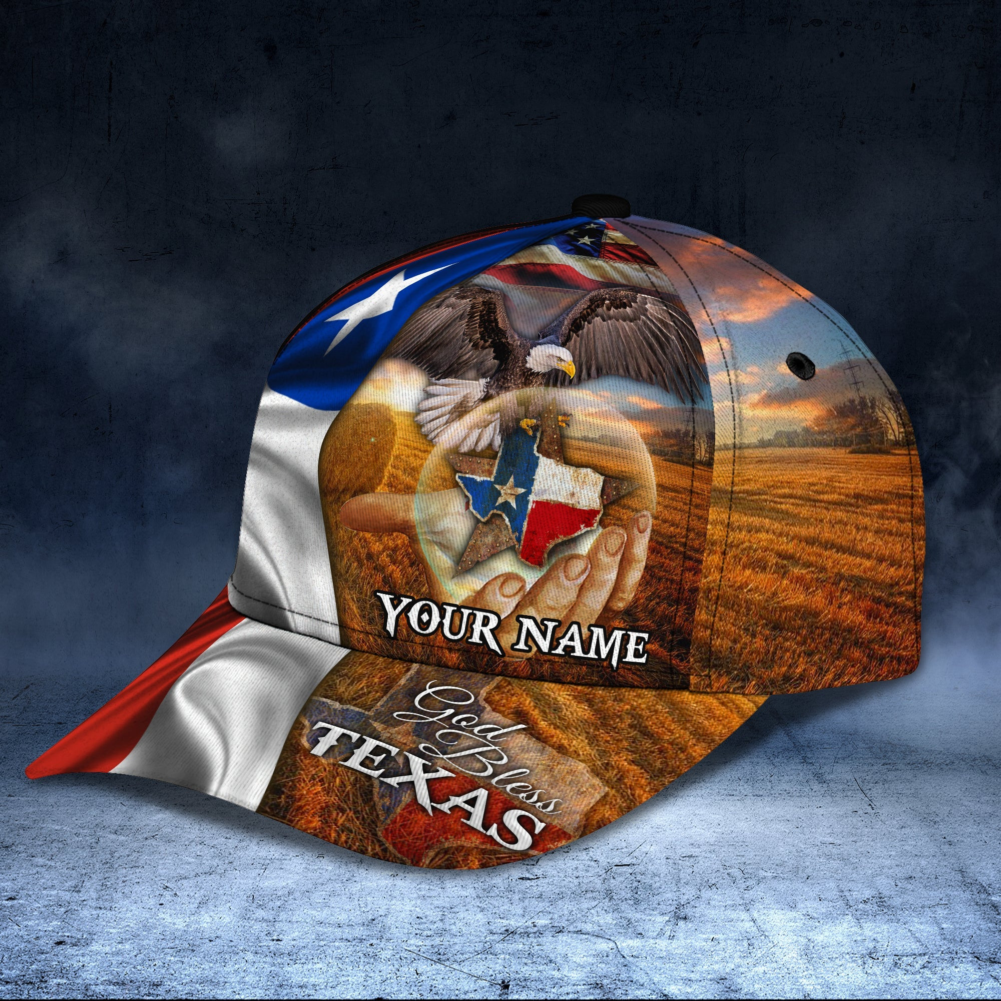 Adeenyc Custom Classic Cap Baseball Cap Hat Baseball Cap Hat- Personalized Name Cap - Ideal Gift For Texans Hats Gifts for men & women Adeenyc.com