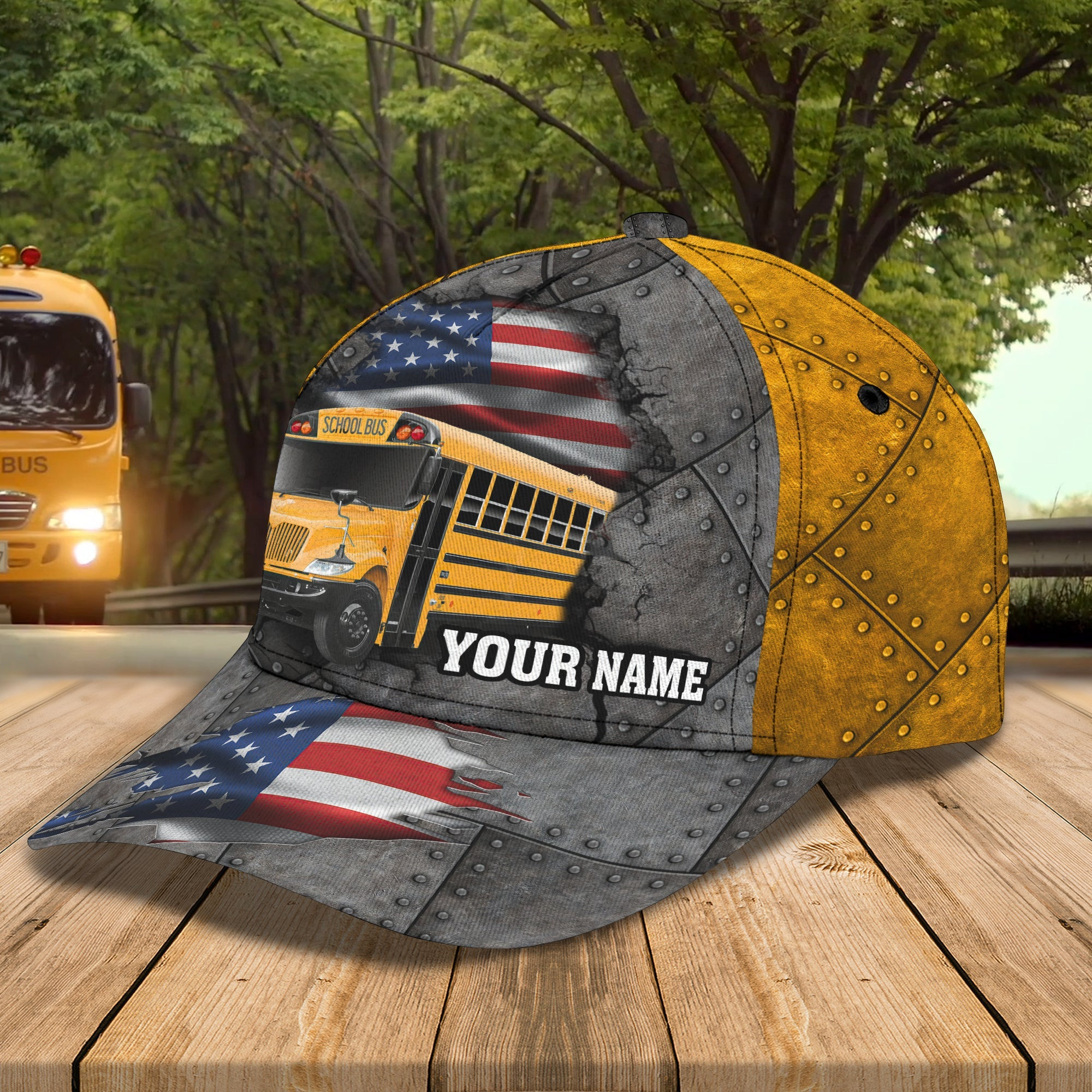 Adeenyc Custom Classic Cap Baseball Cap Hat Baseball Cap Hat- Personalized Name Cap - Perfect For America Bus Drivers Hats Gifts for men & women Adeenyc.com