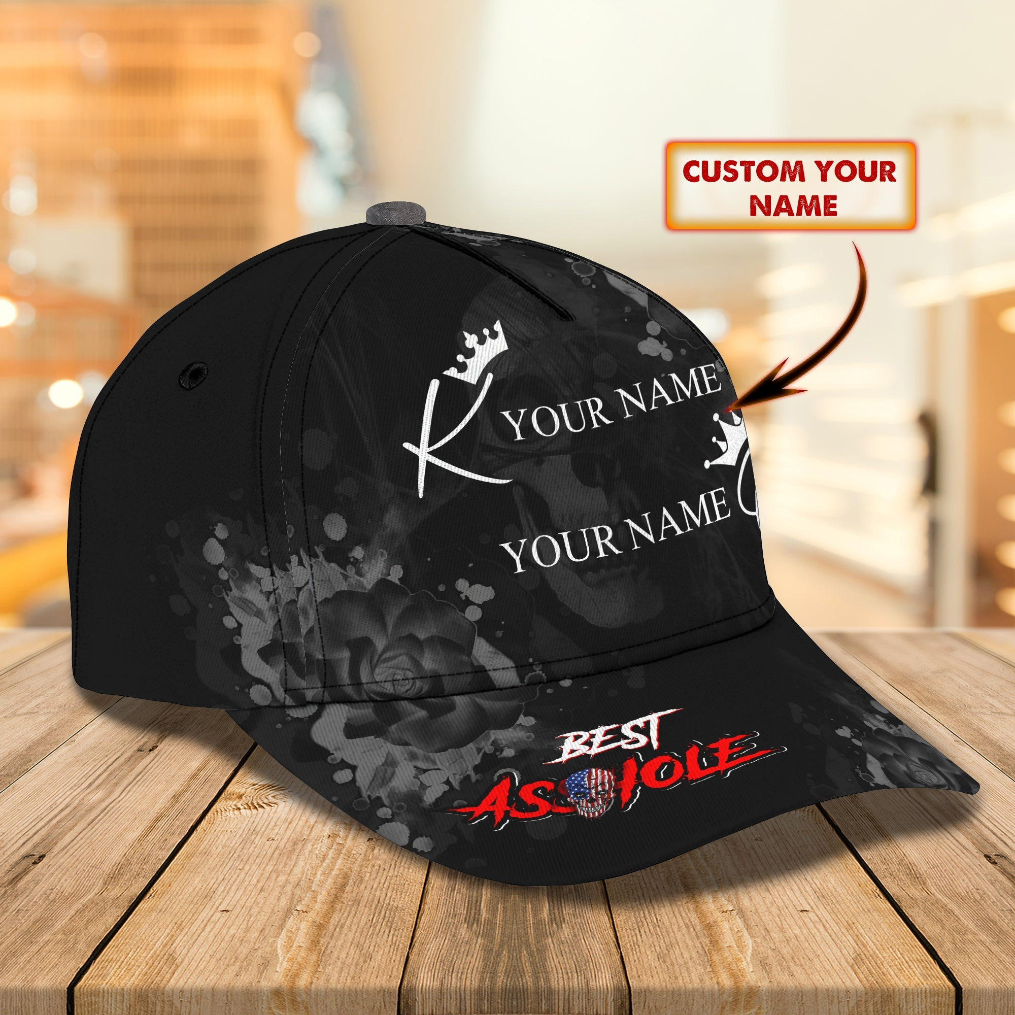 Adeenyc Custom Classic Cap Baseball Cap Hat Baseball Cap Hat- Personalized Name Cap - Perfect Gift Hats Gifts for men & women Adeenyc.com