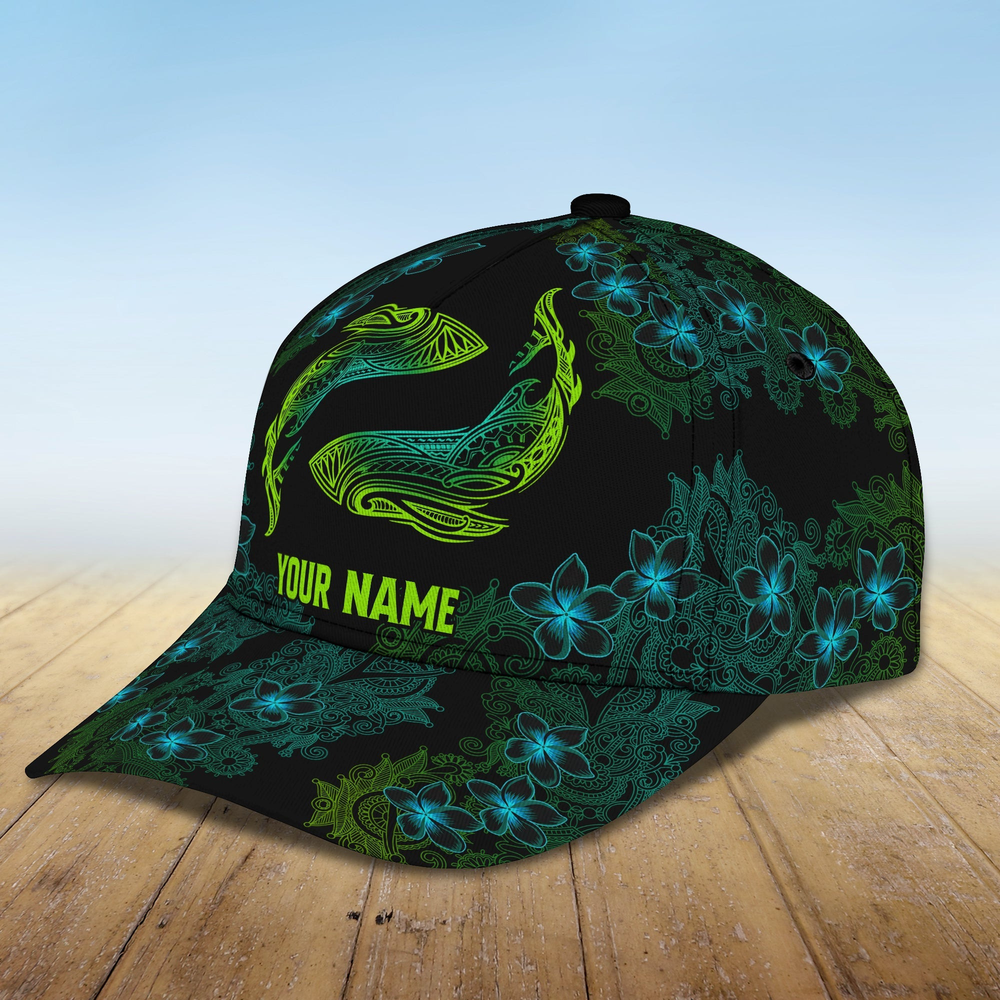 Adeenyc Custom Classic Cap Baseball Cap Hat Baseball Cap Hat- Personalized Name - Hawaii Design - Nt - Ct Hats Gifts for men & women Adeenyc.com