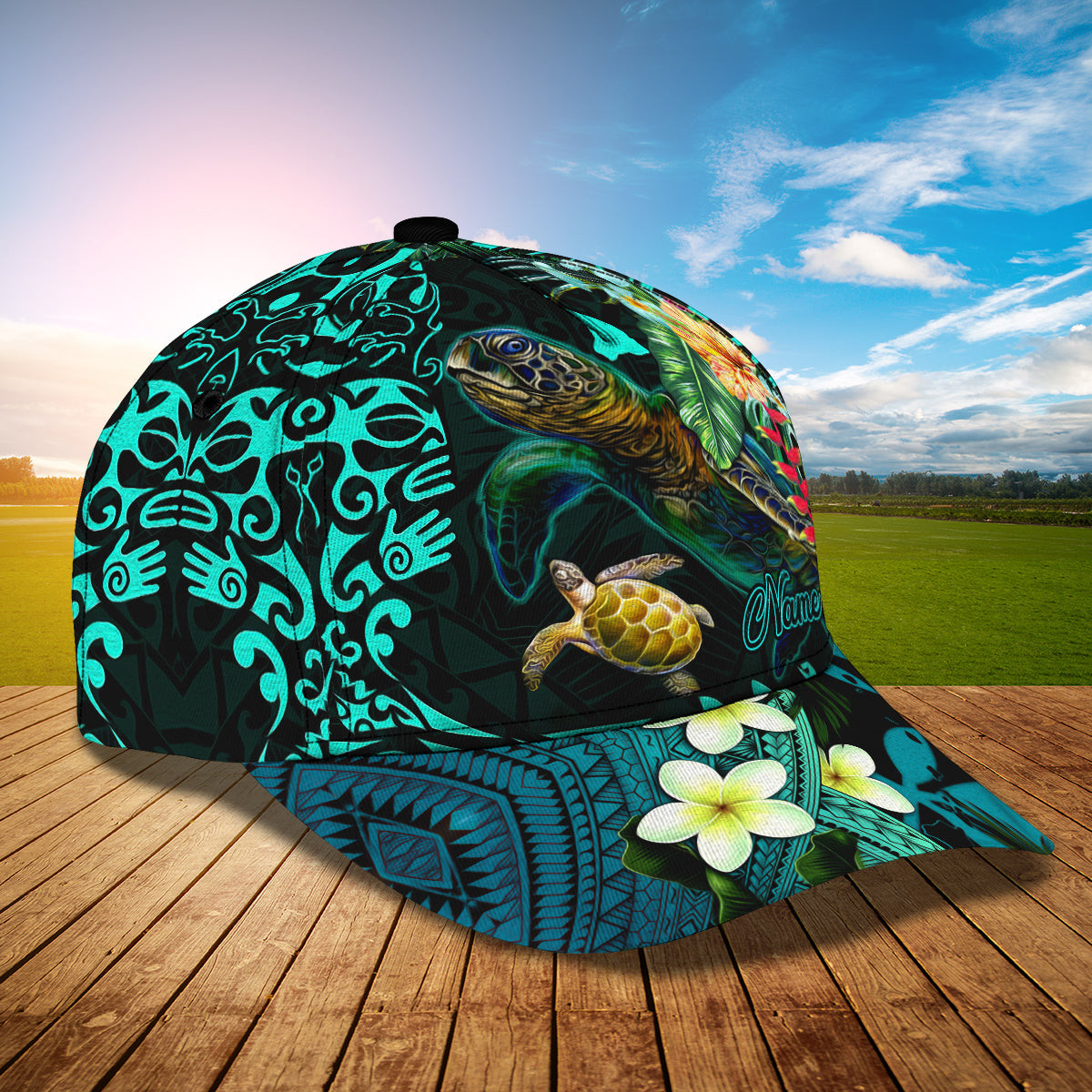 Adeenyc Custom Classic Cap Baseball Cap Hat Baseball Cap Hat- Personalized Name - Kanaka Maoli Turtle Hats Gifts for men & women Adeenyc.com