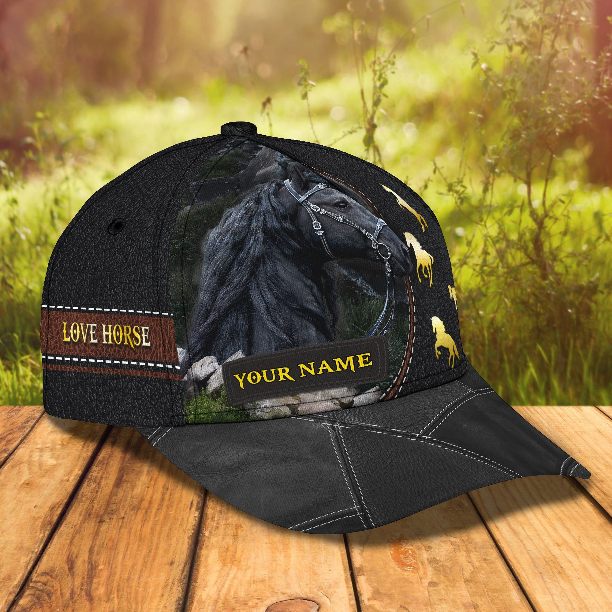 Adeenyc Custom Classic Cap Baseball Cap Hat Baseball Cap Hat- Personalized Name - Love Horse Hats Gifts for men & women Adeenyc.com