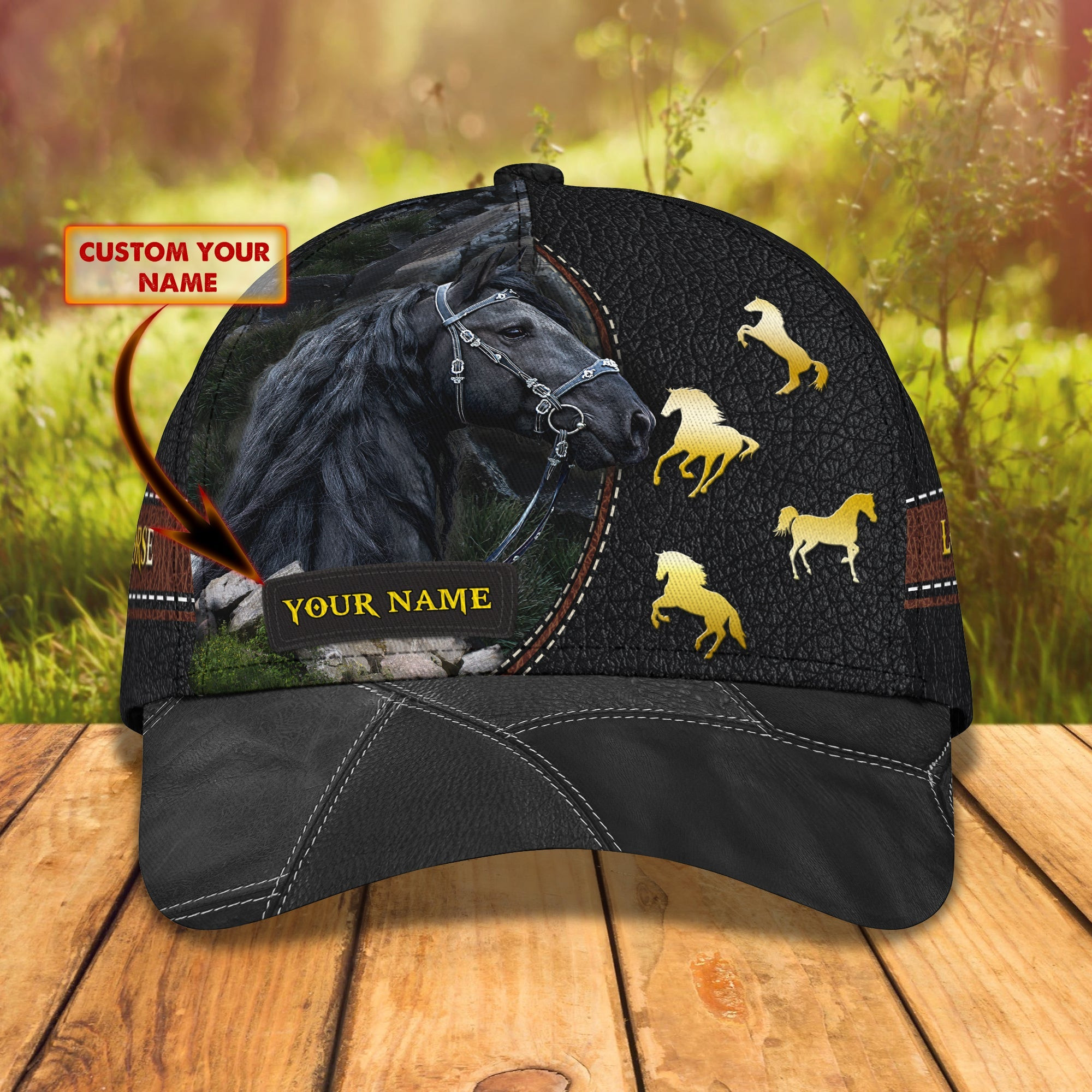 Adeenyc Custom Classic Cap Baseball Cap Hat Baseball Cap Hat- Personalized Name - Love Horse Hats Gifts for men & women Adeenyc.com