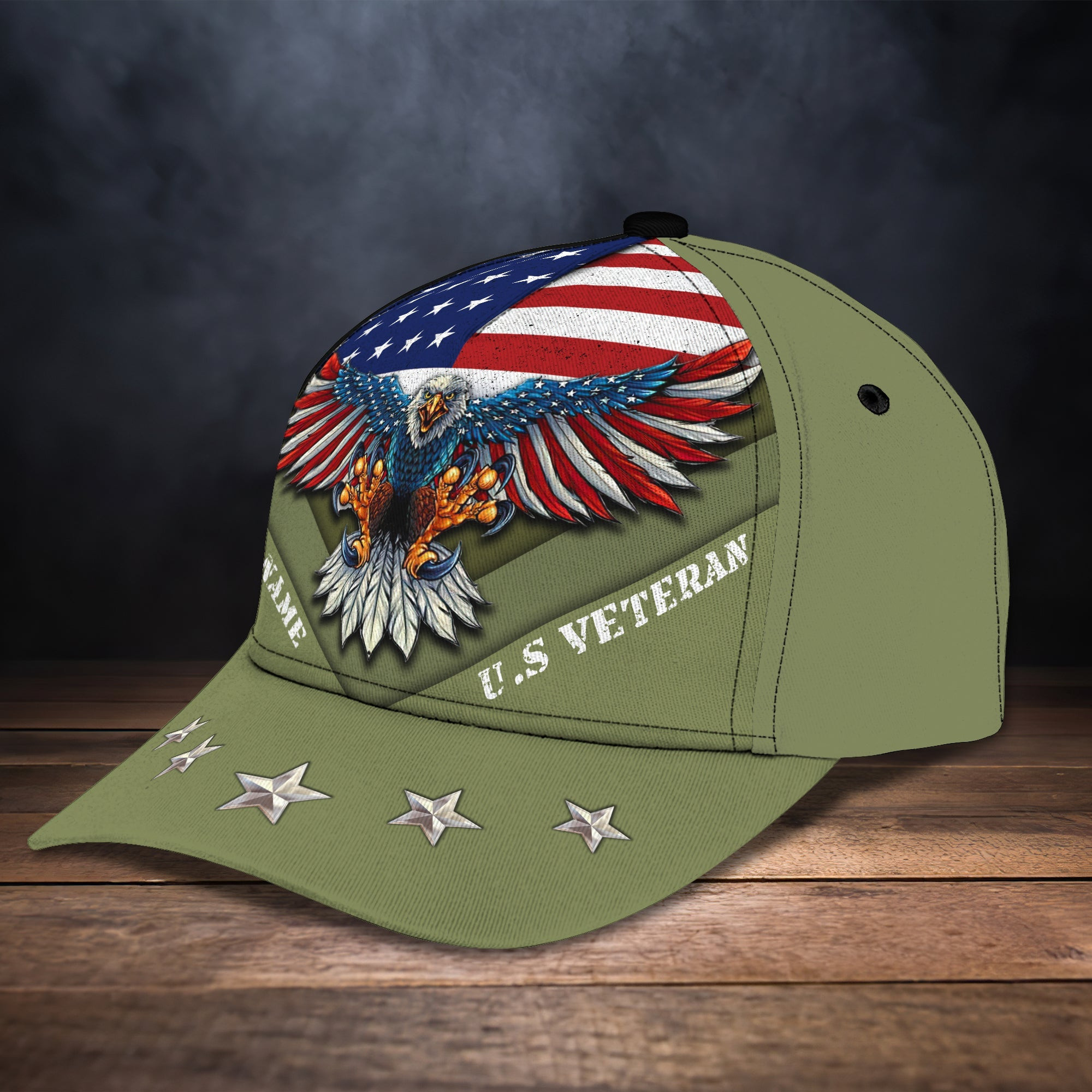 Adeenyc Custom Classic Cap Baseball Cap Hat Baseball Cap Hat- Personalized Name - Perfect Gift For U.S. Veterans Hats Gifts for men & women Adeenyc.com