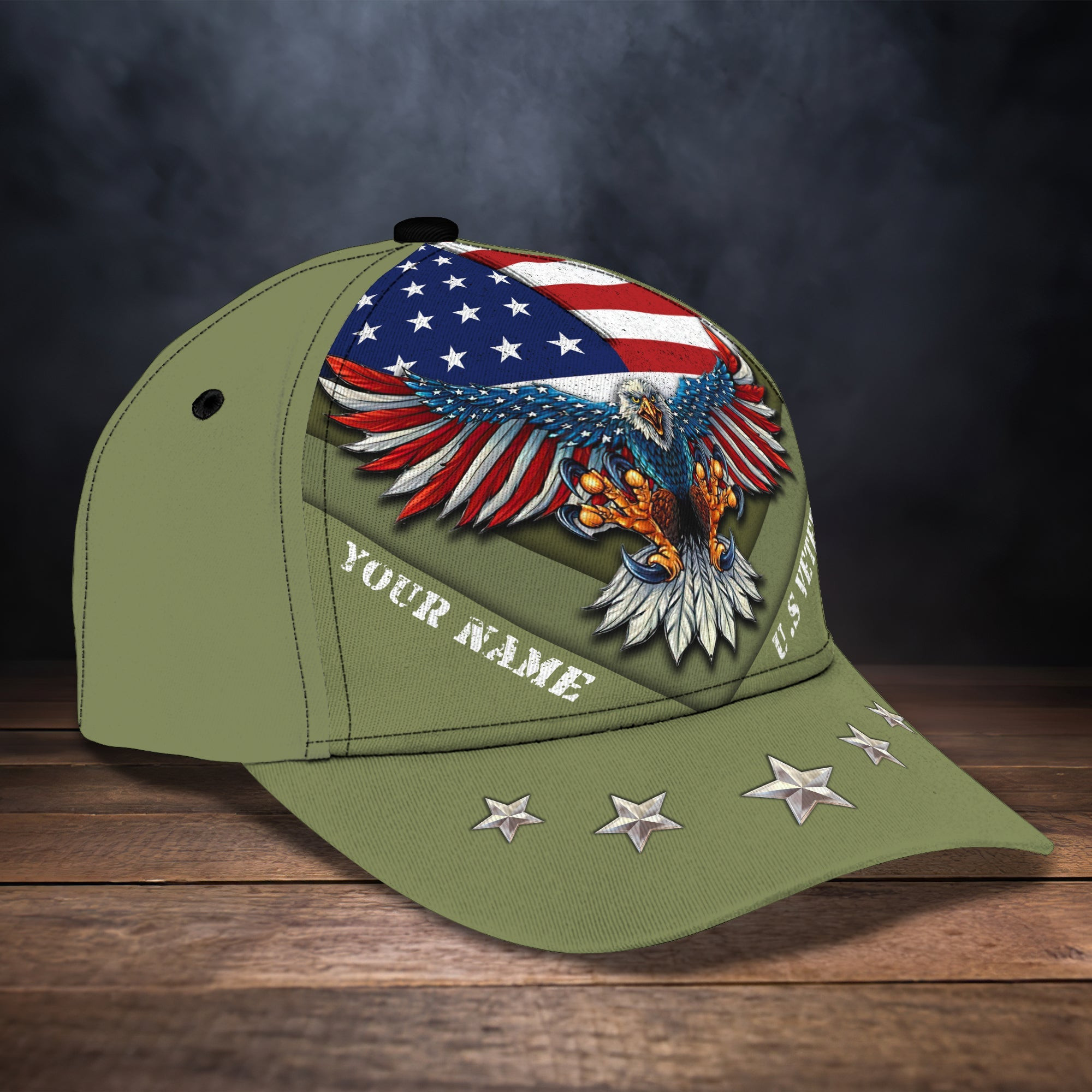 Adeenyc Custom Classic Cap Baseball Cap Hat Baseball Cap Hat- Personalized Name - Perfect Gift For U.S. Veterans Hats Gifts for men & women Adeenyc.com