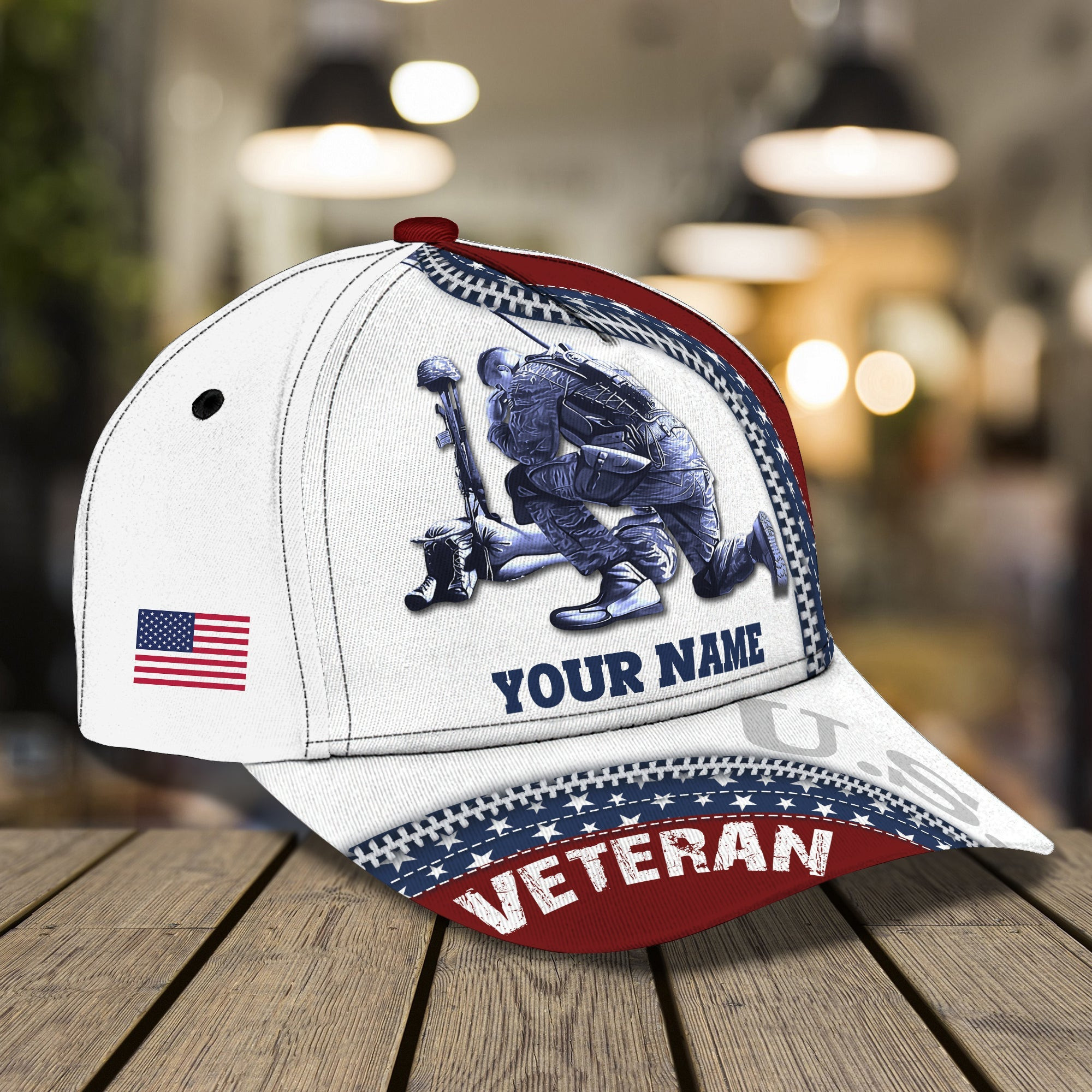 Adeenyc Custom Classic Cap Baseball Cap Hat Baseball Cap Hat- Personalized Name - Perfect Gift For Veterans Hats Gifts for men & women Adeenyc.com