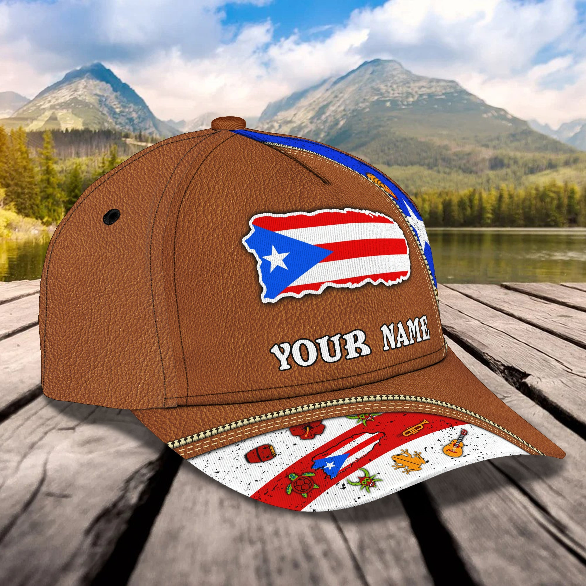 Adeenyc Custom Classic Cap Baseball Cap Hat Baseball Cap Hat- Personalized Name - Puerto Rico Hats Gifts for men & women Adeenyc.com