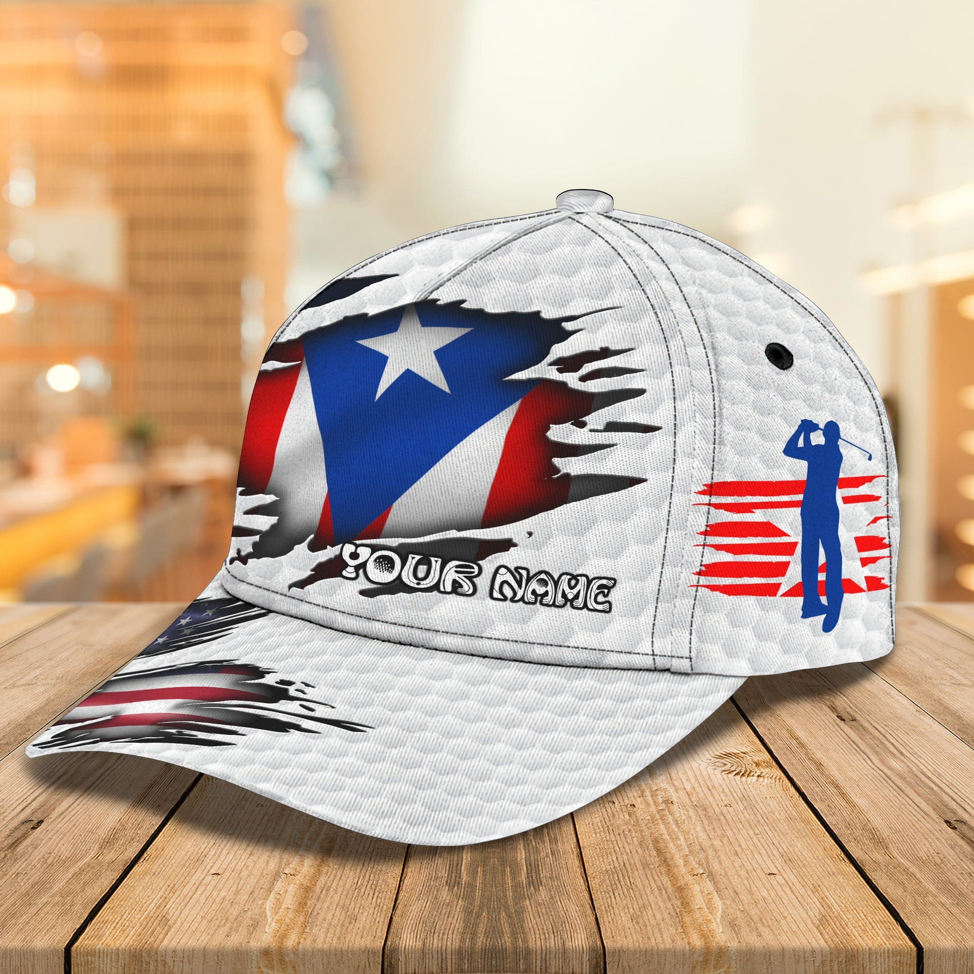 Adeenyc Custom Classic Cap Baseball Cap Hat Baseball Cap Hat- Personalized Name - Puerto Rico Golf Hats Gifts for men & women Adeenyc.com