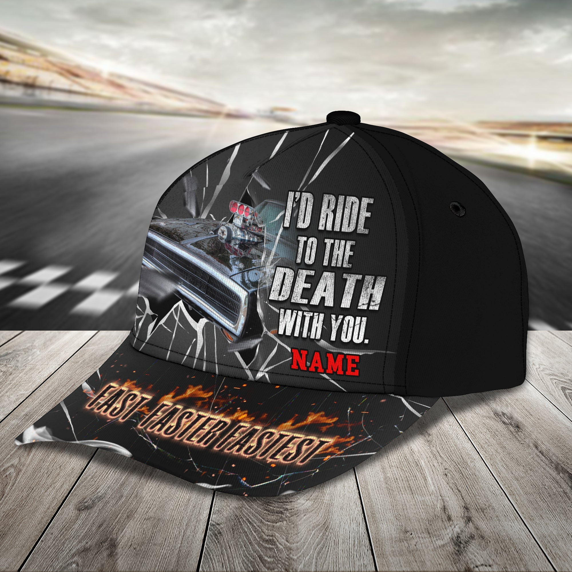 Adeenyc Custom Classic Cap Baseball Cap Hat Baseball Cap Hat- Personalized Name - Racing Theme Hats Gifts for men & women Adeenyc.com