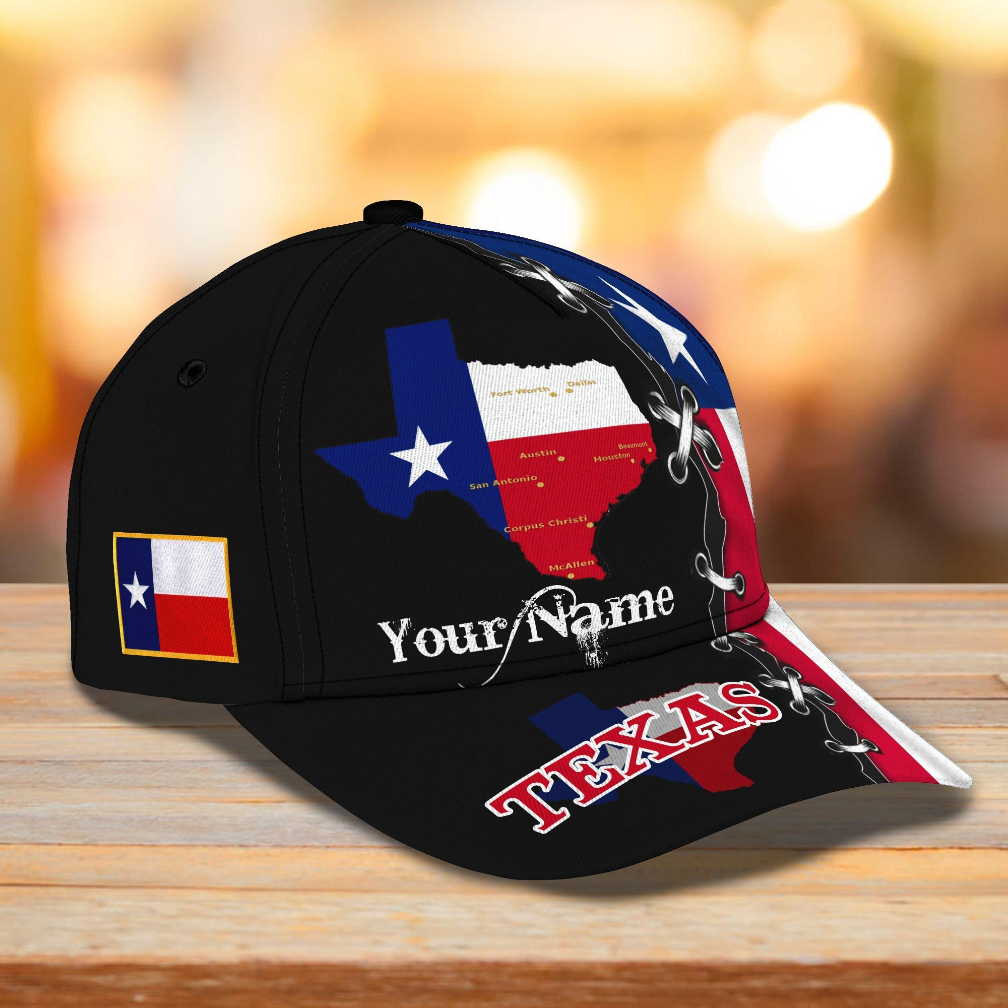 Adeenyc Custom Classic Cap Baseball Cap Hat Baseball Cap Hat- Personalized Name - Texas - Qa Hats Gifts for men & women Adeenyc.com