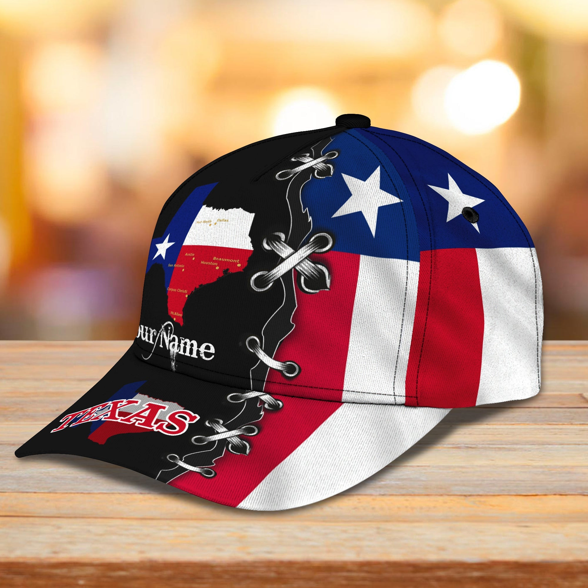 Adeenyc Custom Classic Cap Baseball Cap Hat Baseball Cap Hat- Personalized Name - Texas - Qa Hats Gifts for men & women Adeenyc.com