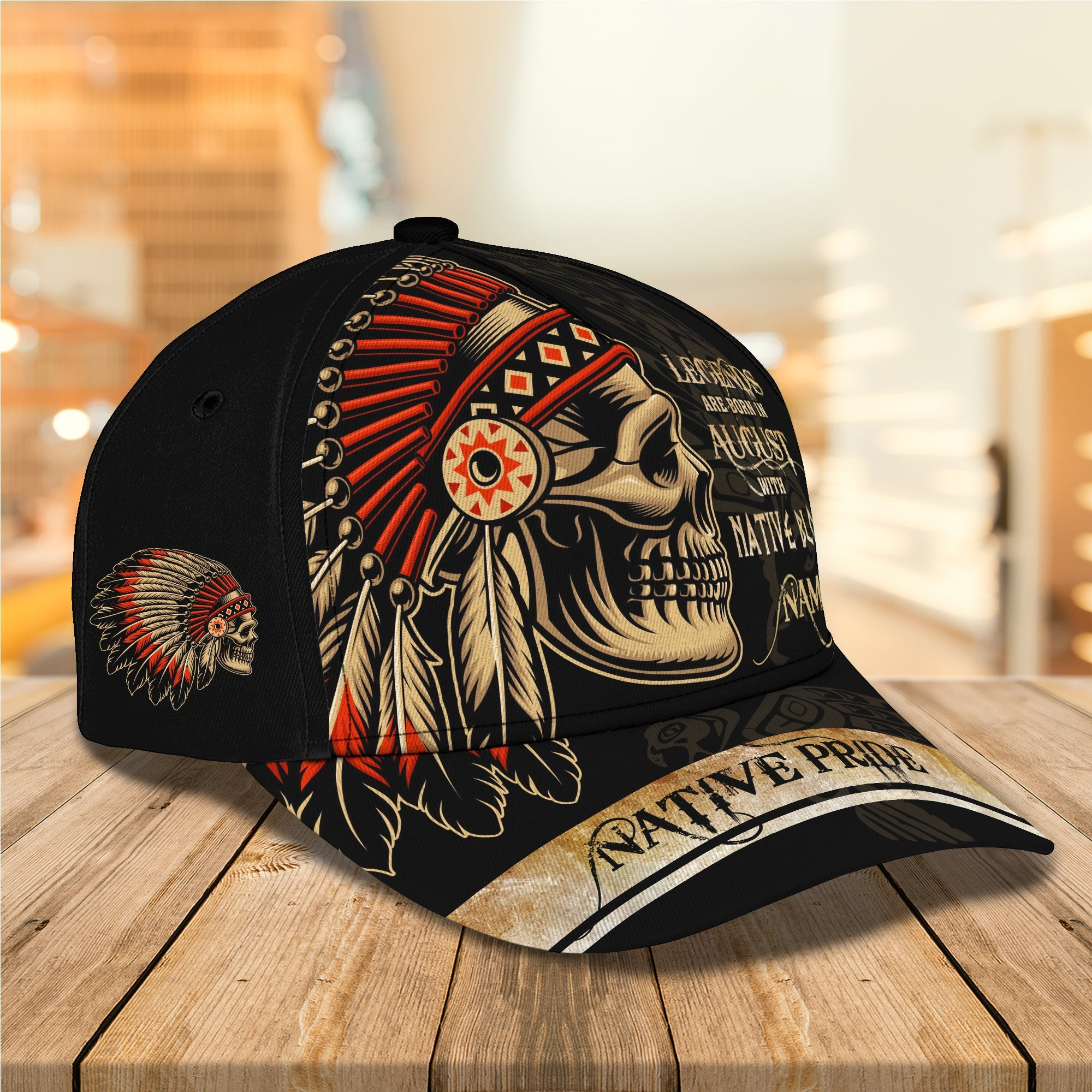 Adeenyc Custom Classic Cap Baseball Cap Hat Baseball Cap Hat- Personalized Native Blood Design Hats Gifts for men & women Adeenyc.com