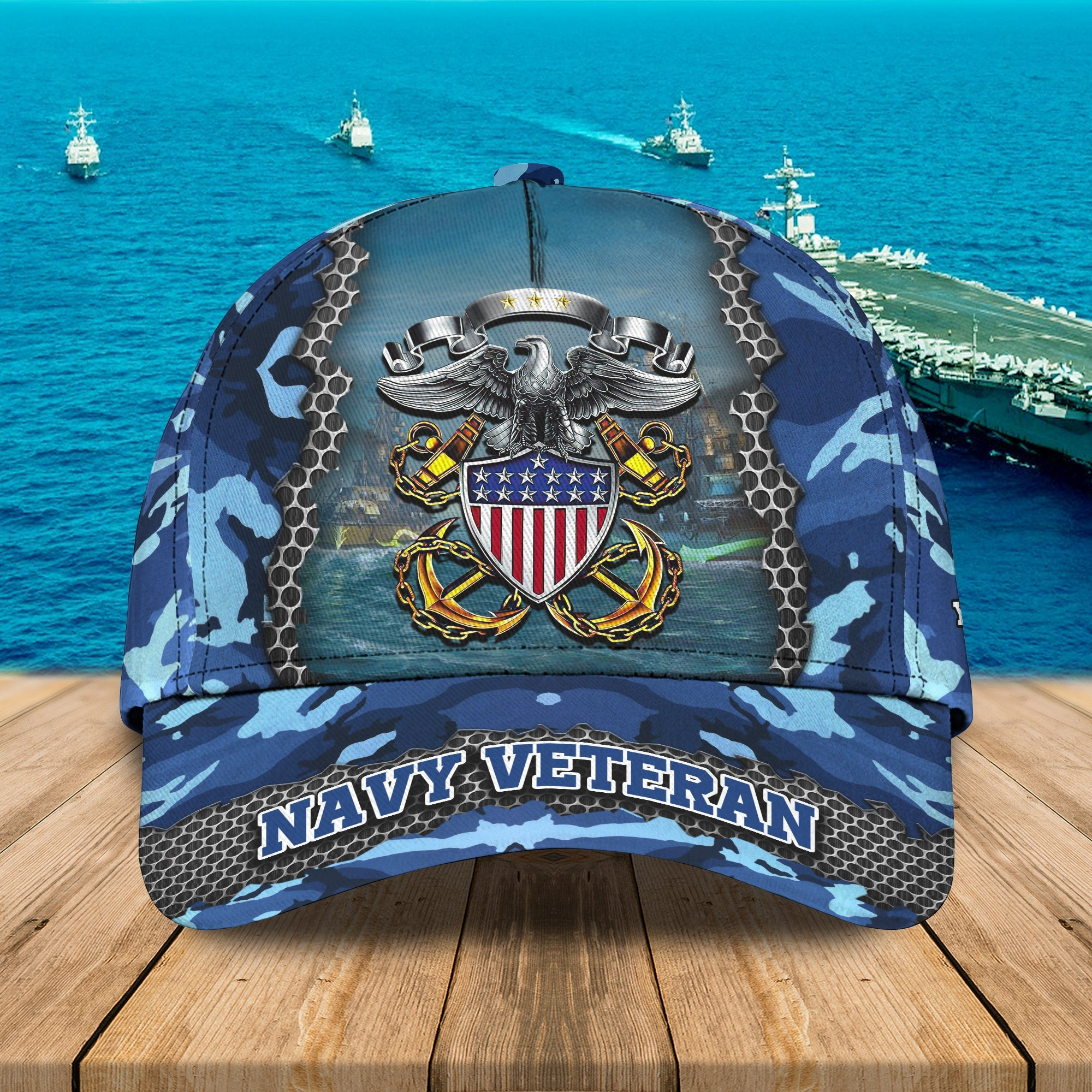 Adeenyc Custom Classic Cap Baseball Cap Hat Baseball Cap Hat- Personalized Navy Veteran Cap Hats Gifts for men & women Adeenyc.com
