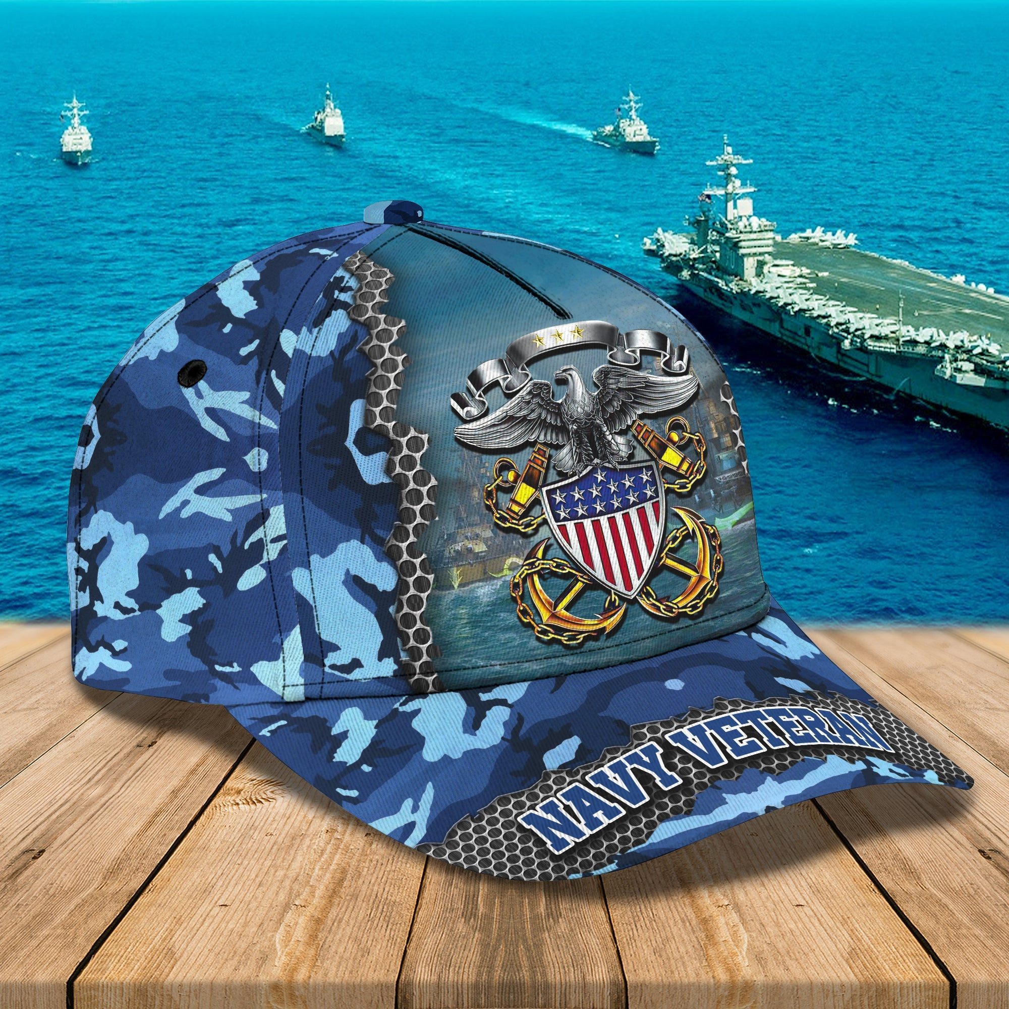 Adeenyc Custom Classic Cap Baseball Cap Hat Baseball Cap Hat- Personalized Navy Veteran Cap Hats Gifts for men & women Adeenyc.com