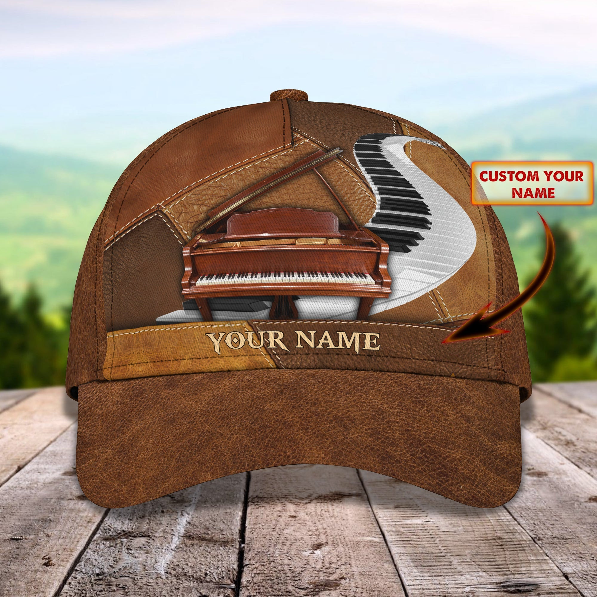 Adeenyc Custom Classic Cap Baseball Cap Hat Baseball Cap Hat- Personalized Piano Cap Hats Gifts for men & women Adeenyc.com