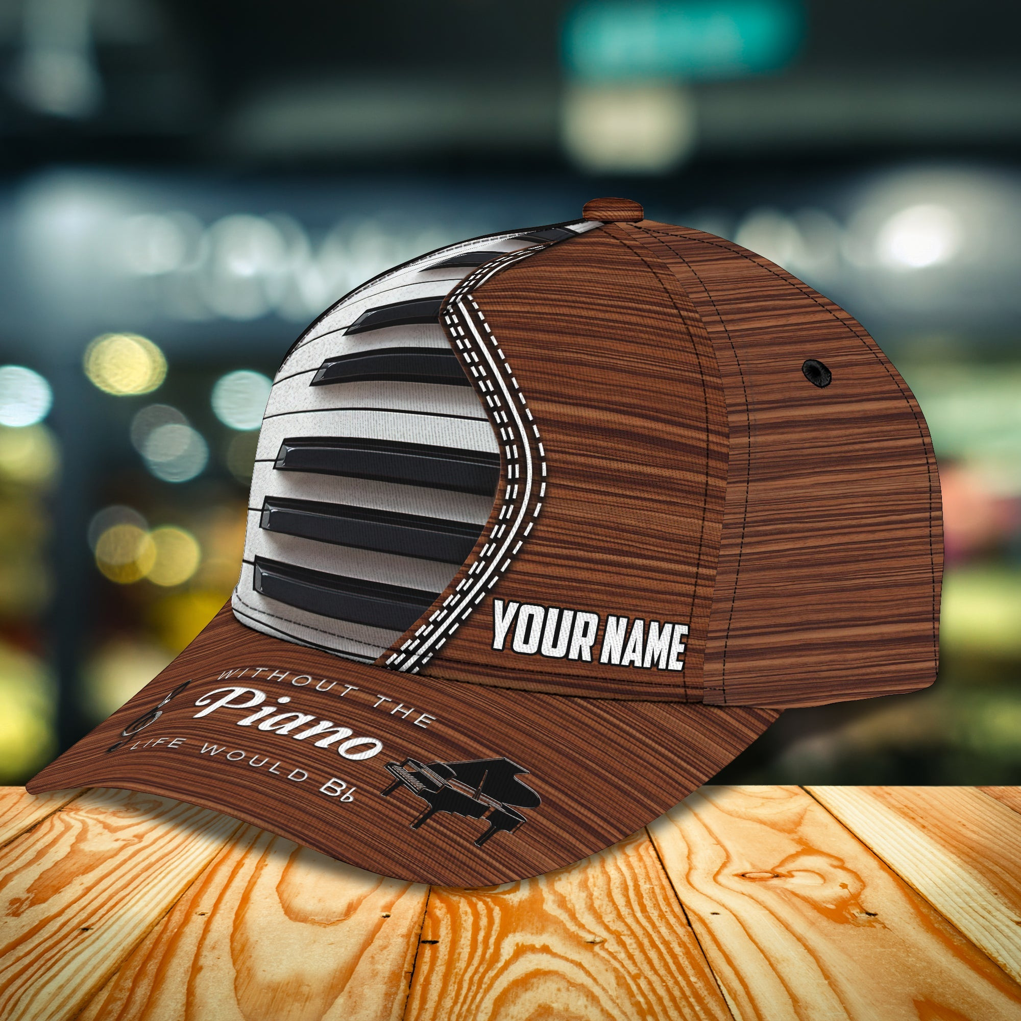 Adeenyc Custom Classic Cap Baseball Cap Hat Baseball Cap Hat- Personalized Piano Design Hats Gifts for men & women Adeenyc.com