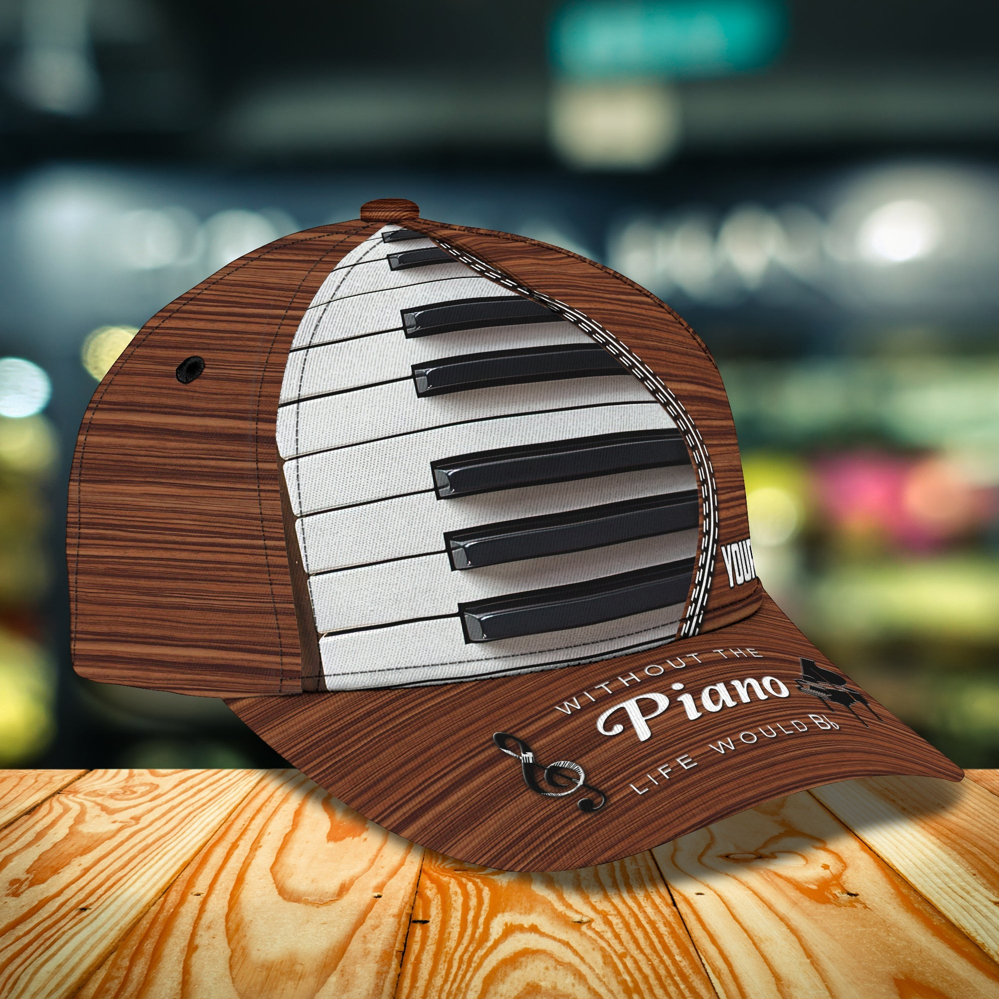 Adeenyc Custom Classic Cap Baseball Cap Hat Baseball Cap Hat- Personalized Piano Design Hats Gifts for men & women Adeenyc.com
