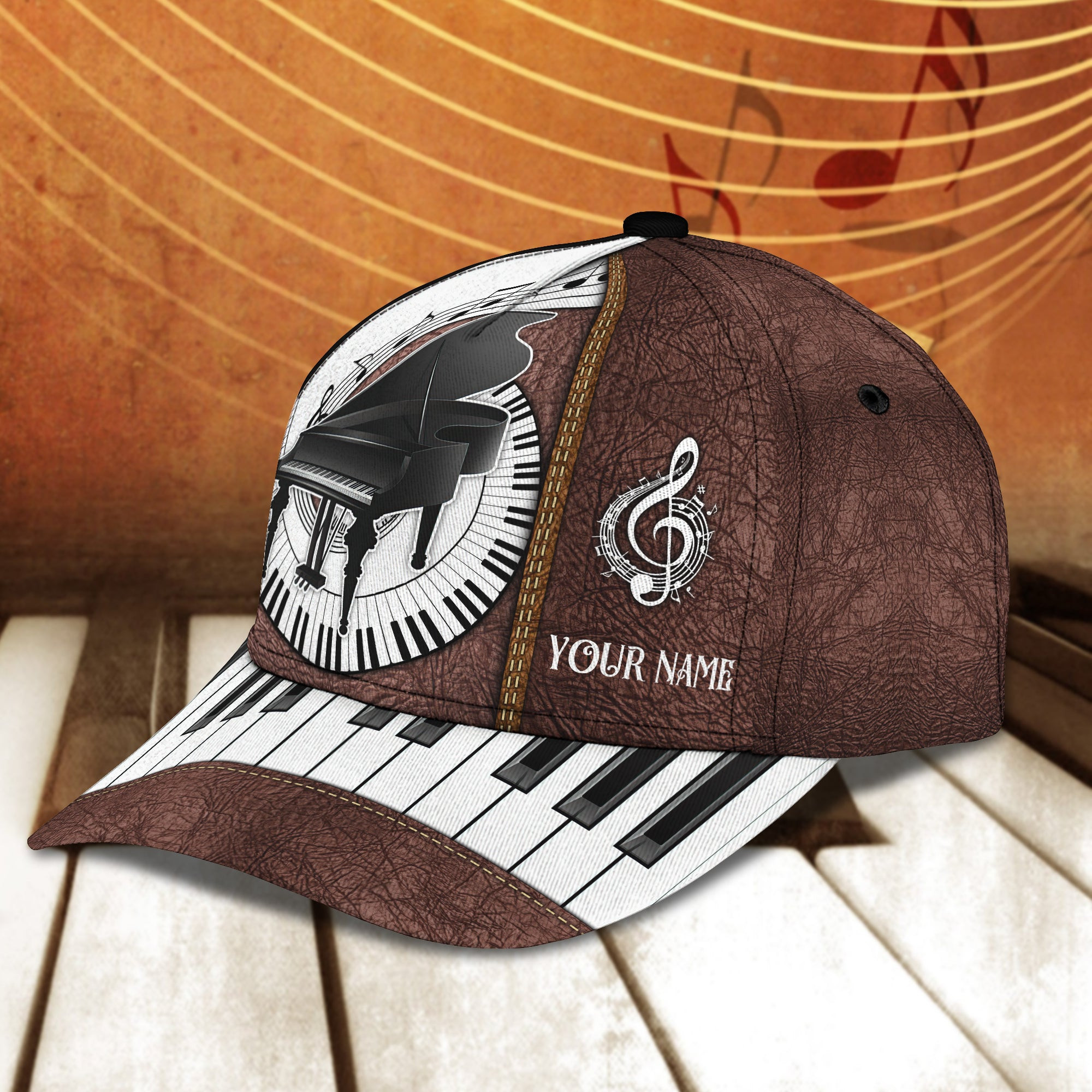 Adeenyc Custom Classic Cap Baseball Cap Hat Baseball Cap Hat- Personalized Piano Hat Hats Gifts for men & women Adeenyc.com