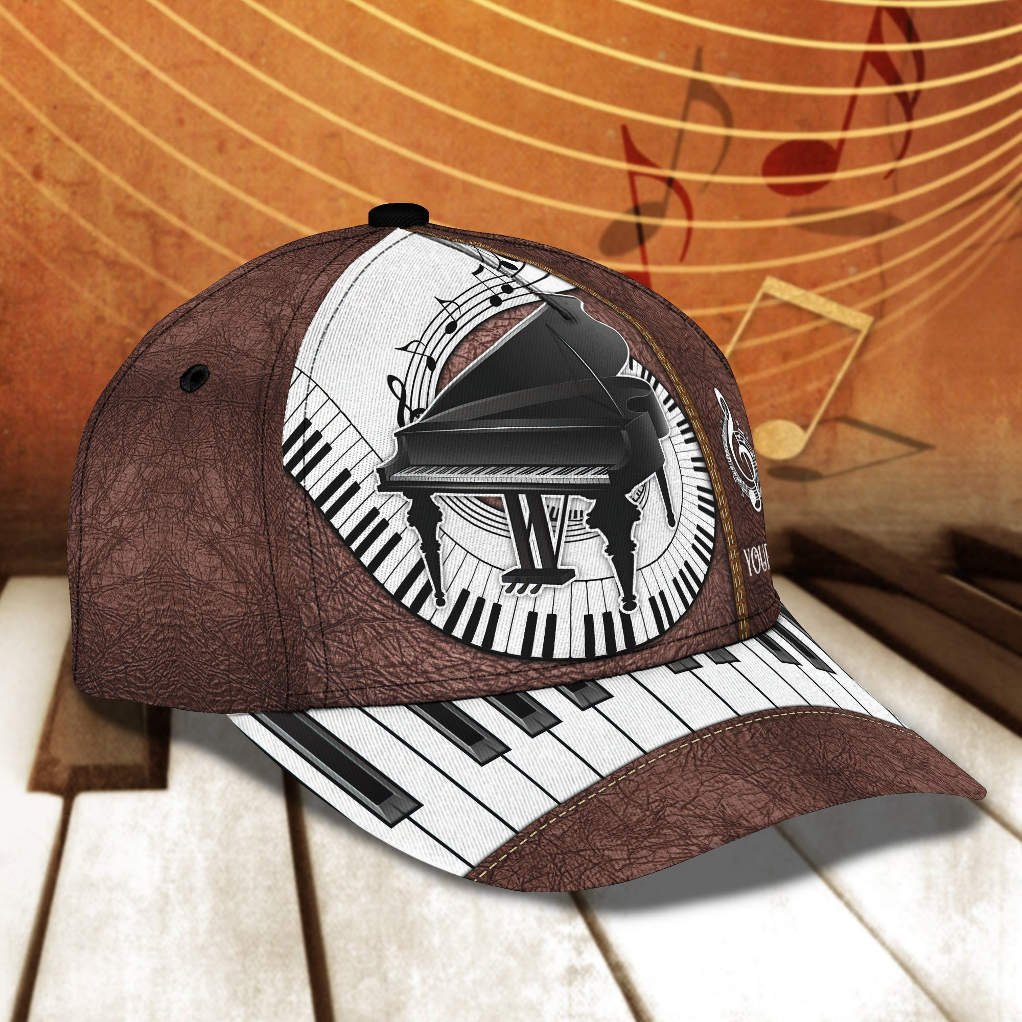 Adeenyc Custom Classic Cap Baseball Cap Hat Baseball Cap Hat- Personalized Piano Hat Hats Gifts for men & women Adeenyc.com