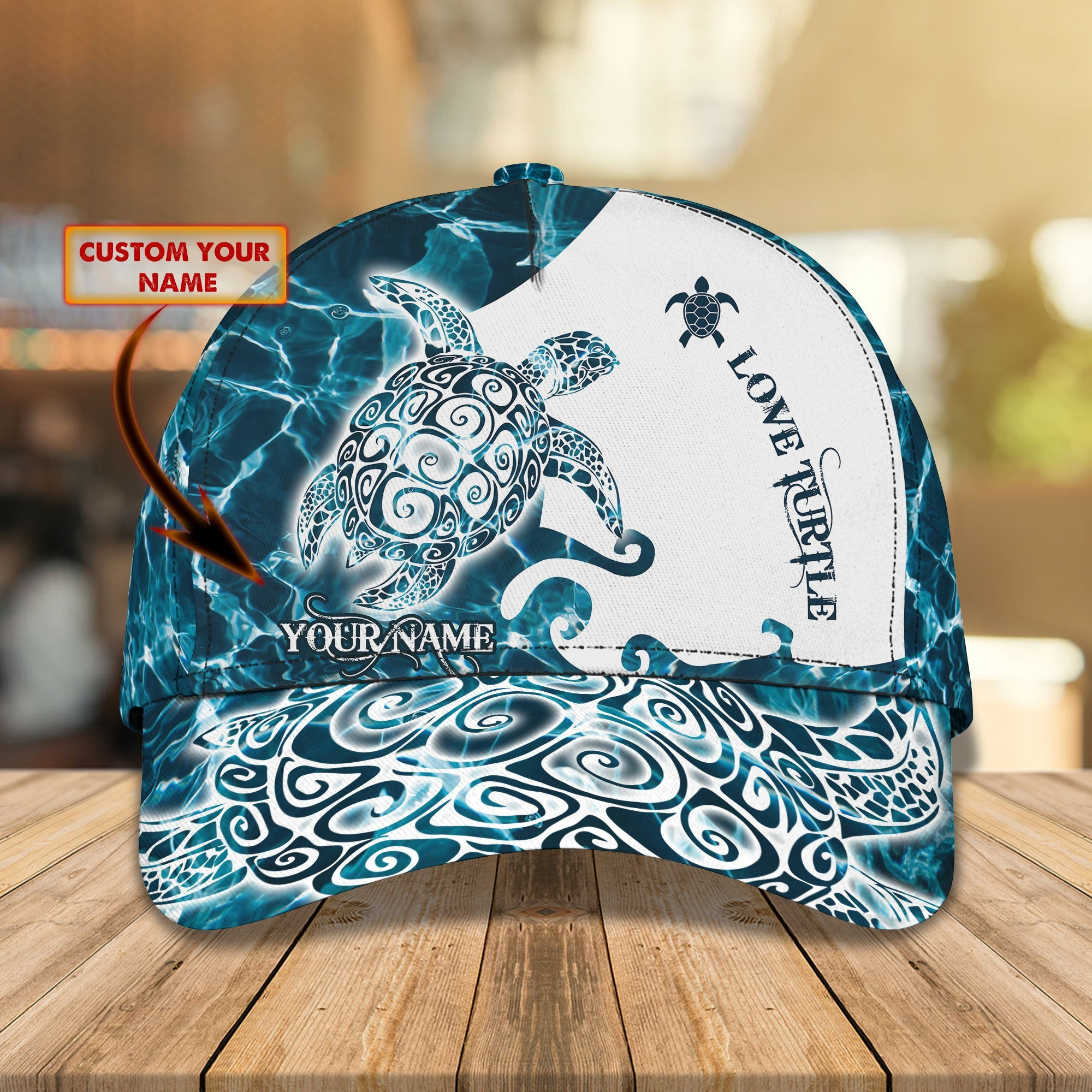 Adeenyc Custom Classic Cap Baseball Cap Hat Baseball Cap Hat- Personalized Turtle Design Hats Gifts for men & women Adeenyc.com