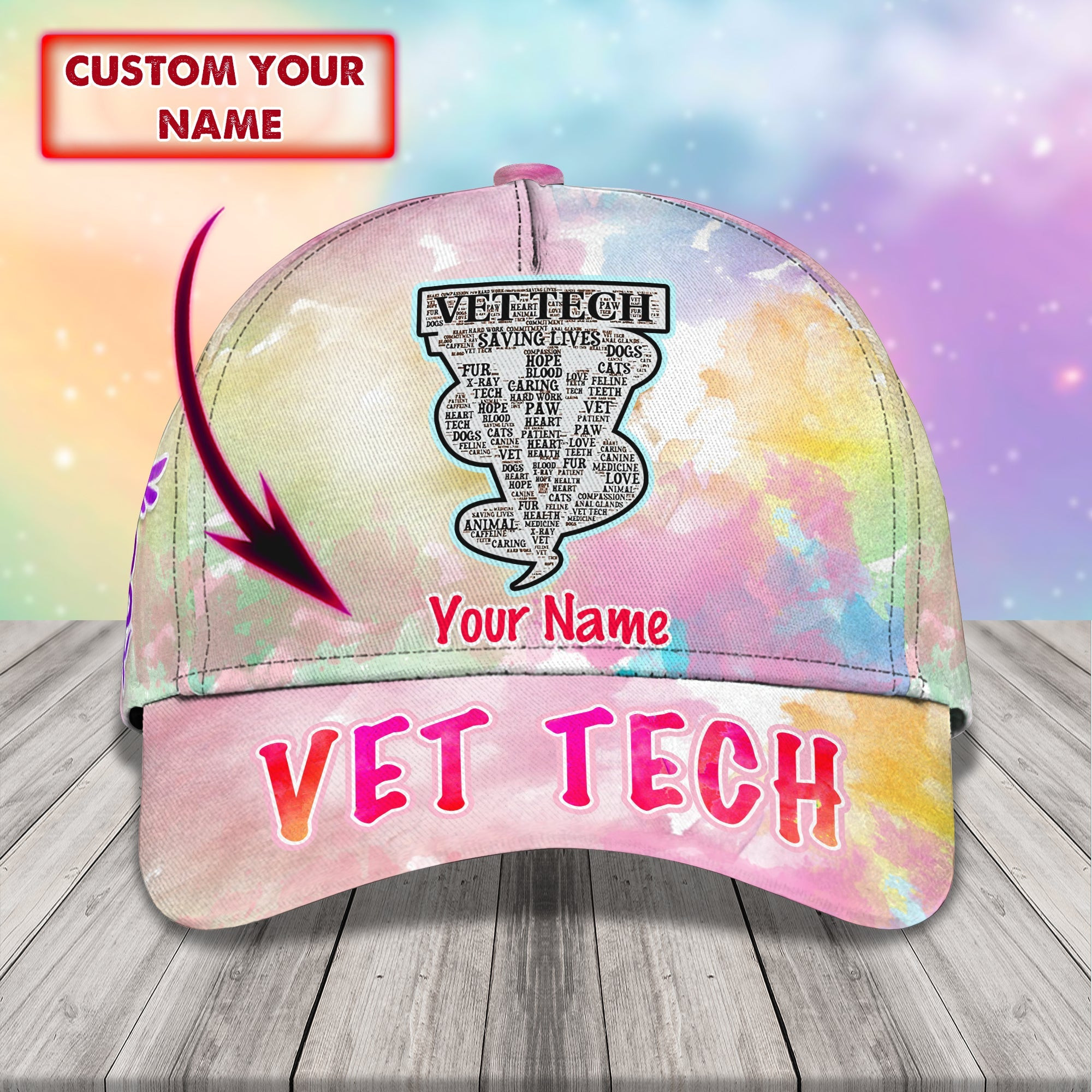 Adeenyc Custom Classic Cap Baseball Cap Hat Baseball Cap Hat- Personalized Vet Tech Cap Hats Gifts for men & women Adeenyc.com