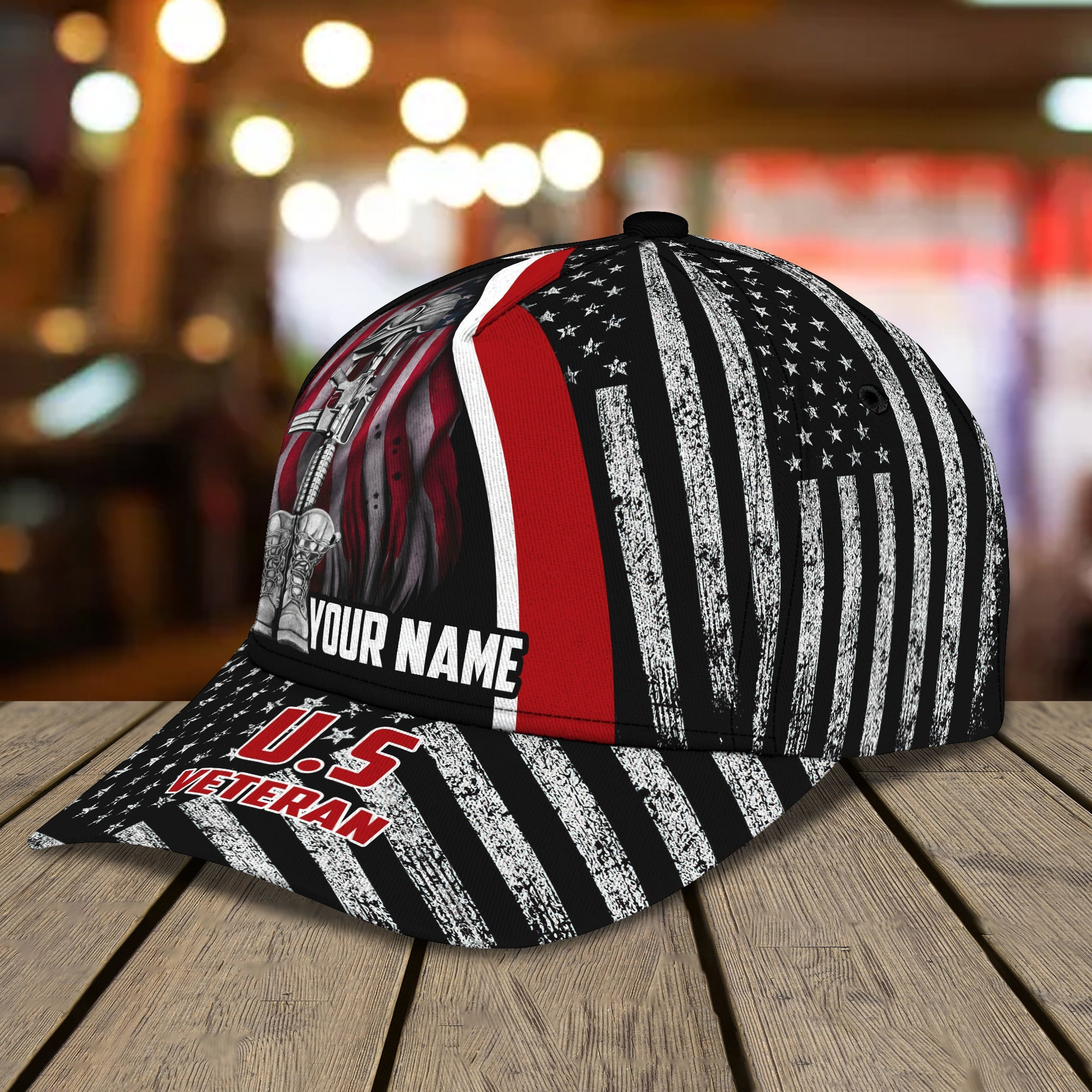 Adeenyc Custom Classic Cap Baseball Cap Hat Baseball Cap Hat- Personalized Veteran Name Cap Hats Gifts for men & women Adeenyc.com