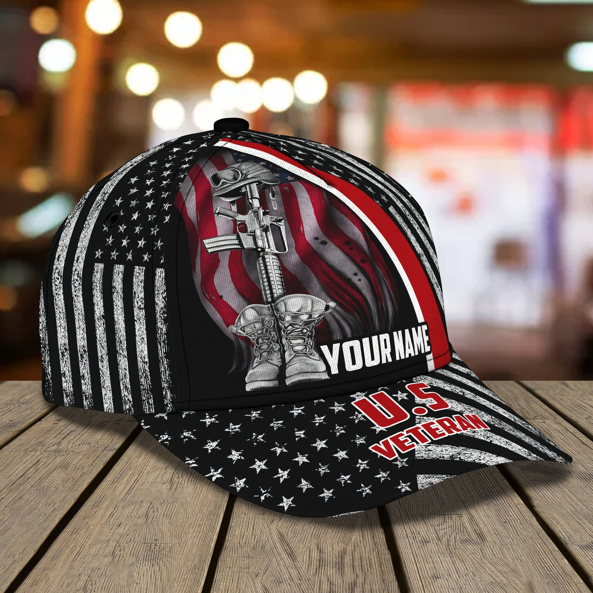 Adeenyc Custom Classic Cap Baseball Cap Hat Baseball Cap Hat- Personalized Veteran Name Cap Hats Gifts for men & women Adeenyc.com