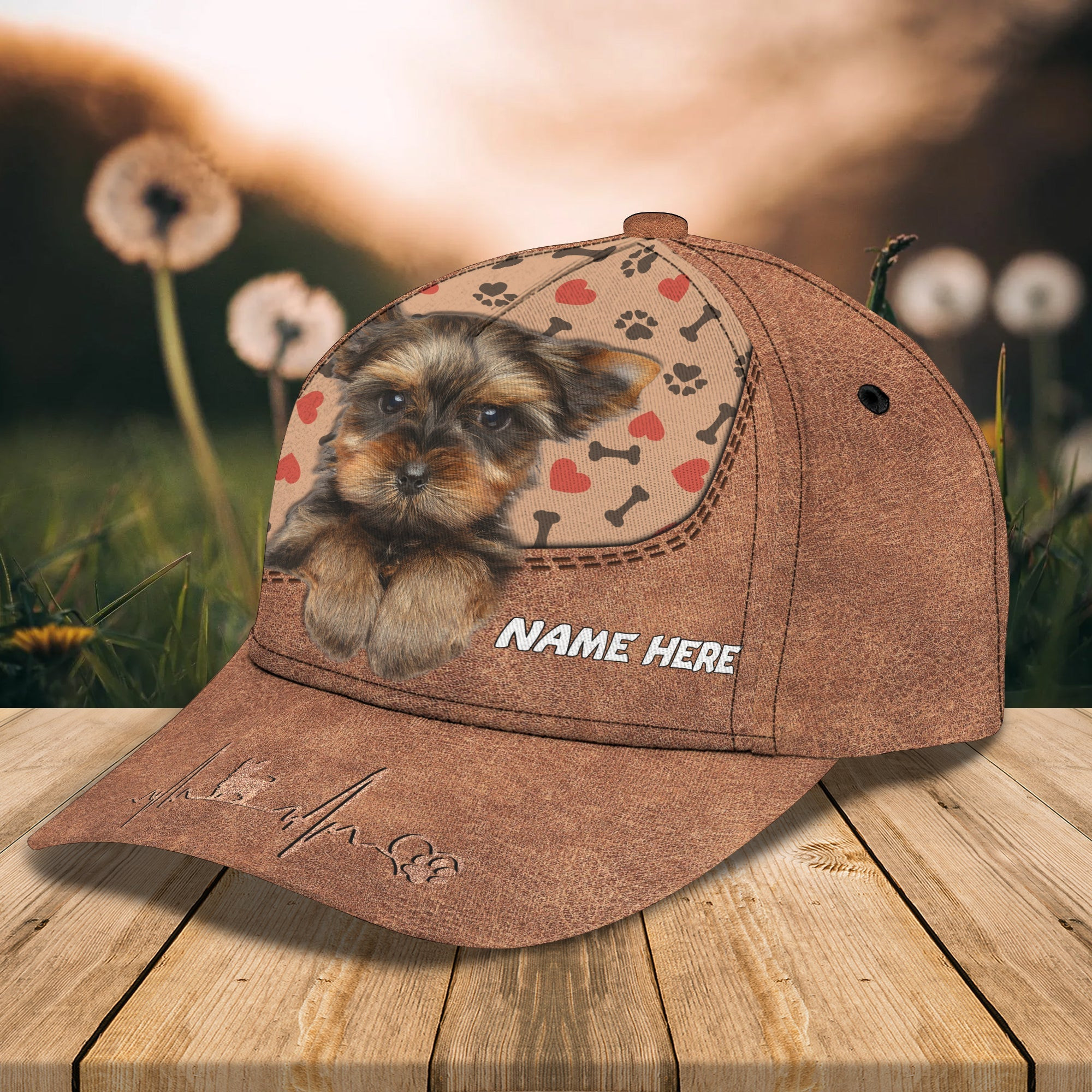 Adeenyc Custom Classic Cap Baseball Cap Hat Baseball Cap Hat- Personalized Yorkie Design Hats Gifts for men & women Adeenyc.com