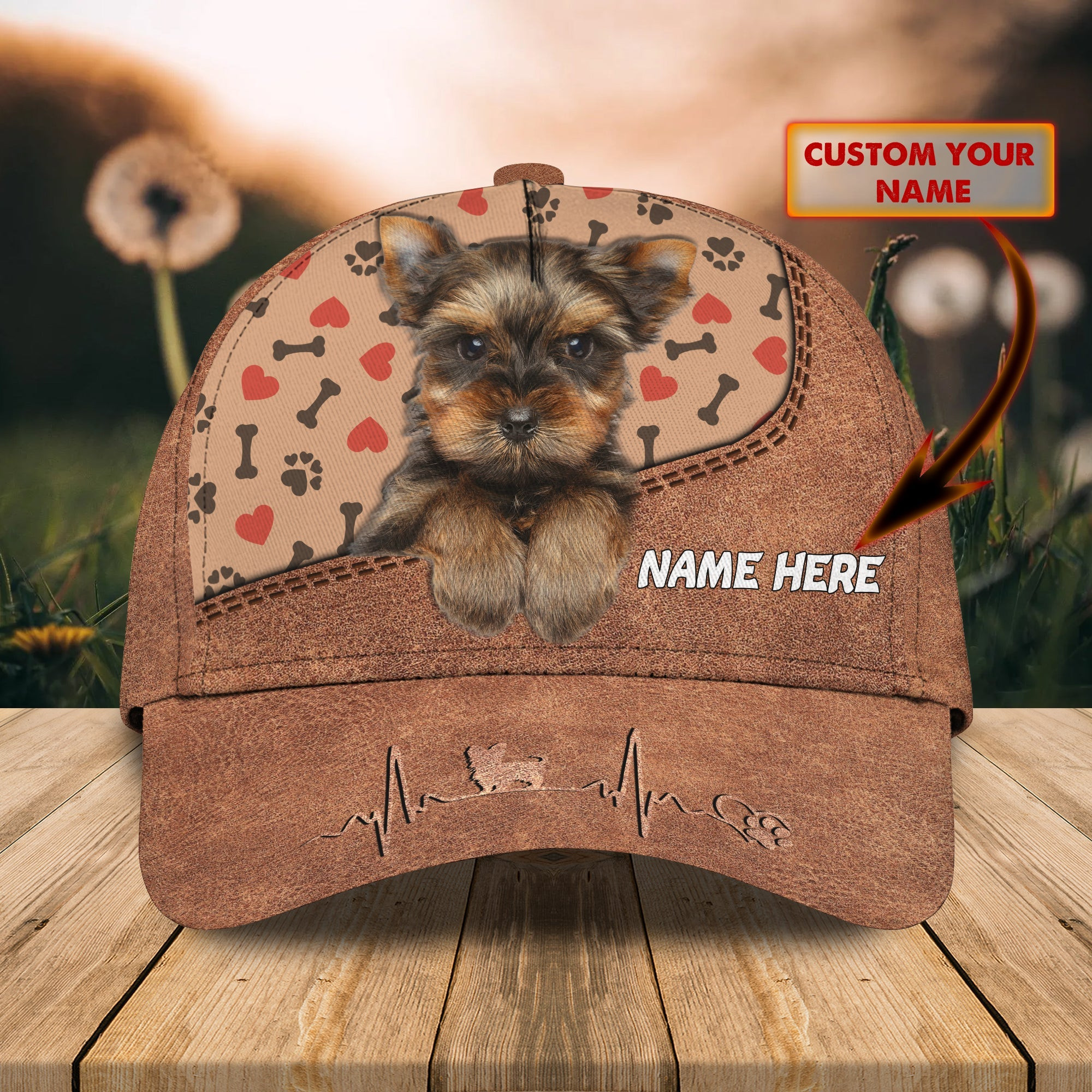 Adeenyc Custom Classic Cap Baseball Cap Hat Baseball Cap Hat- Personalized Yorkie Design Hats Gifts for men & women Adeenyc.com