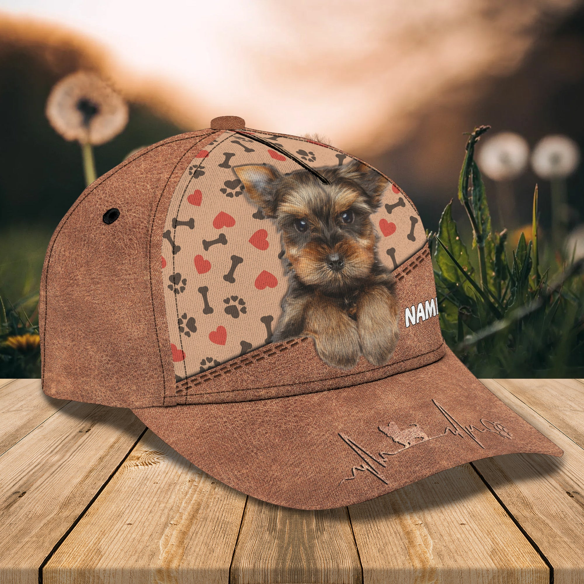 Adeenyc Custom Classic Cap Baseball Cap Hat Baseball Cap Hat- Personalized Yorkie Design Hats Gifts for men & women Adeenyc.com