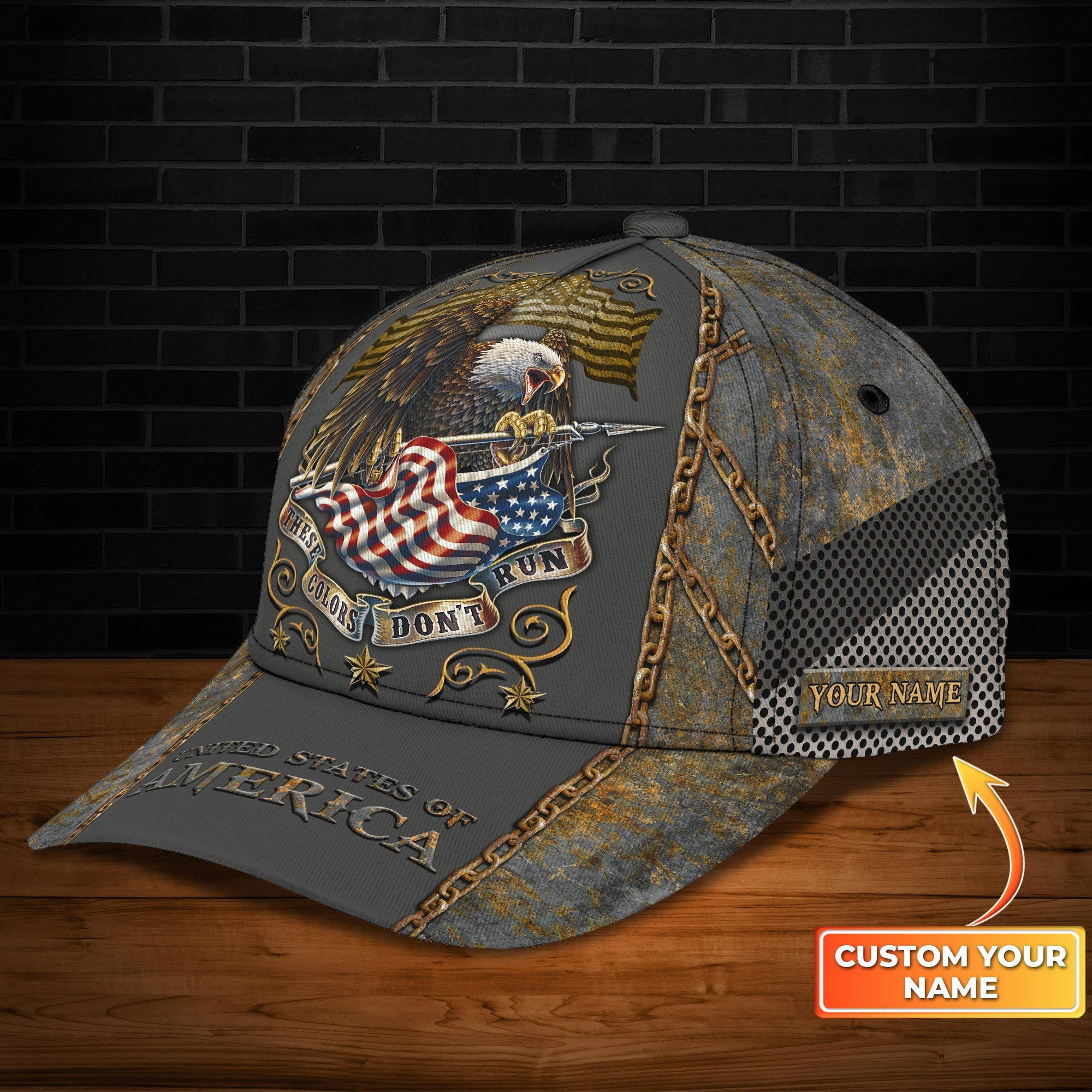 Adeenyc Custom Classic Cap Baseball Cap Hat Baseball Cap HatEagle - Personalized United States Of America Gift Hats Gifts for men & women Adeenyc.com
