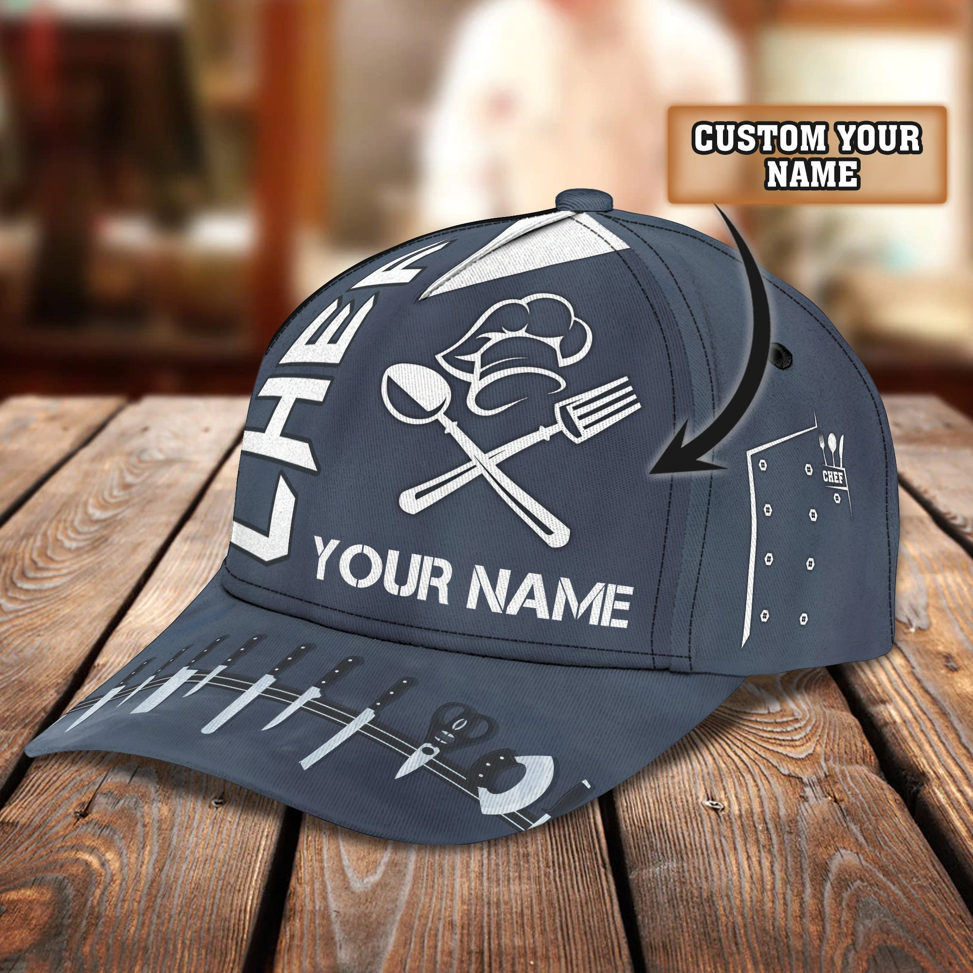 Adeenyc Custom Classic Chef Cap Hats Gifts for men & women Adeenyc.com