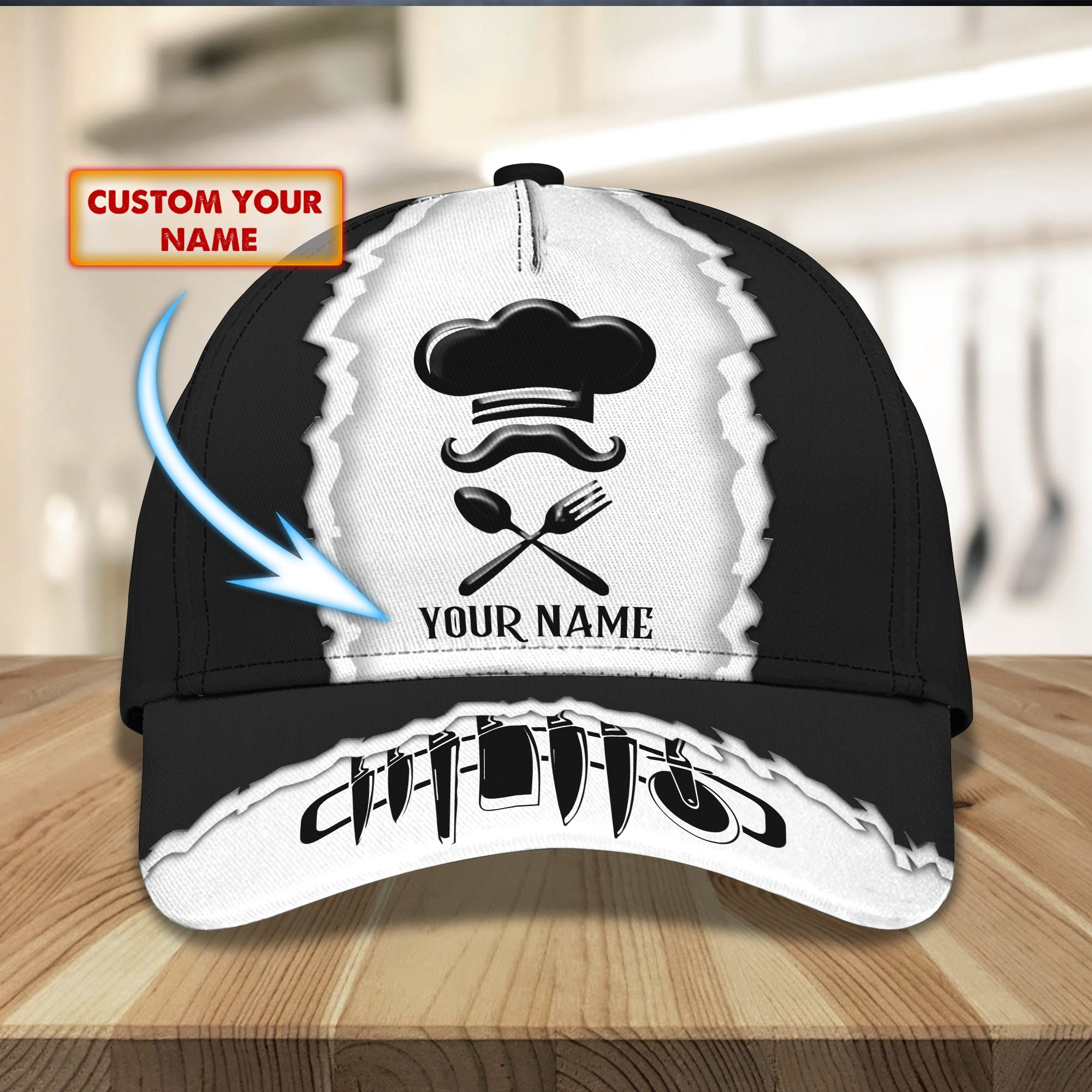 Adeenyc Custom Classic Chef Cap - Personalized Hats Gifts for men & women Adeenyc.com