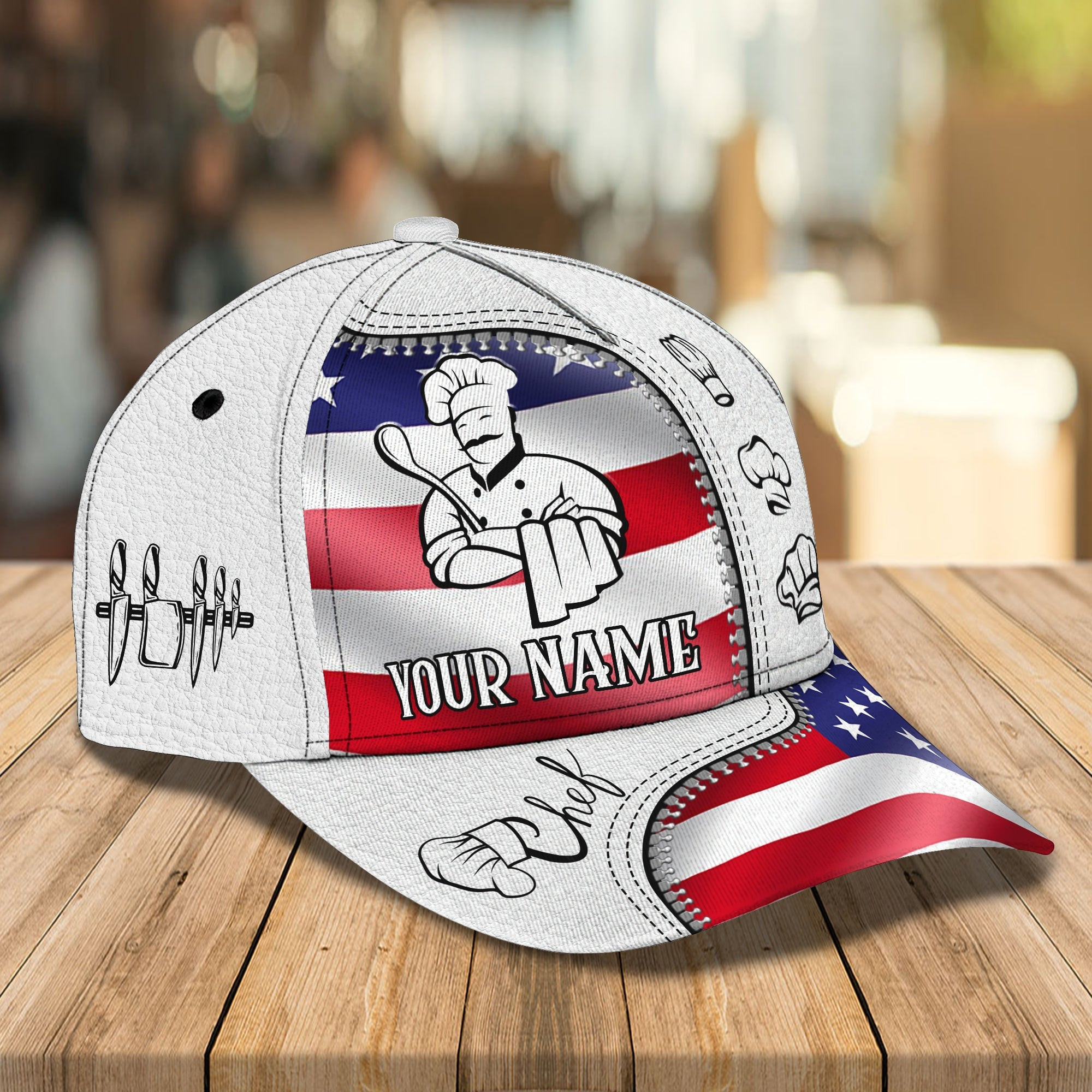 Adeenyc Custom Classic Chef Cap - Personalized Hats Gifts for men & women Adeenyc.com
