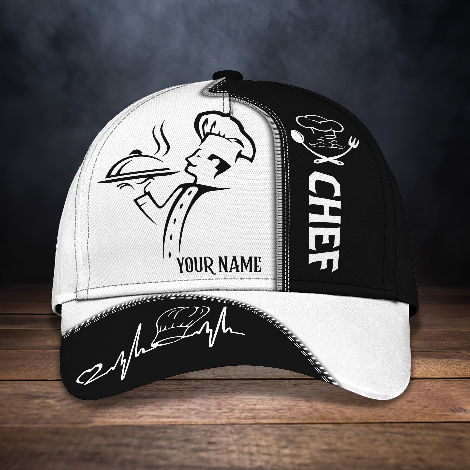 Adeenyc Custom Classic Chef Cap - Personalized Gift For Cooking Enthusiasts Hats Gifts for men & women Adeenyc.com