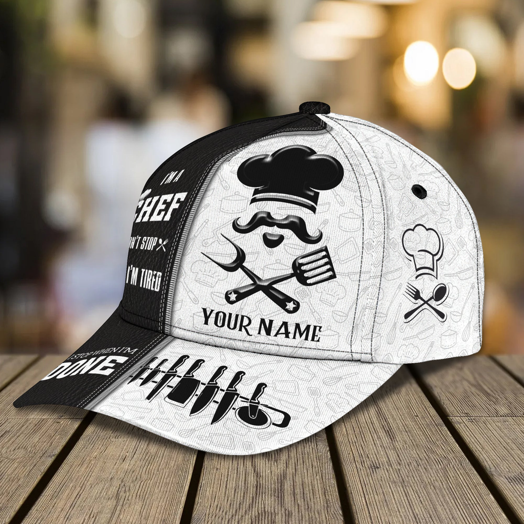 Adeenyc Custom Classic Chef Cap - Personalized Kitchen Hat Hats Gifts for men & women Adeenyc.com