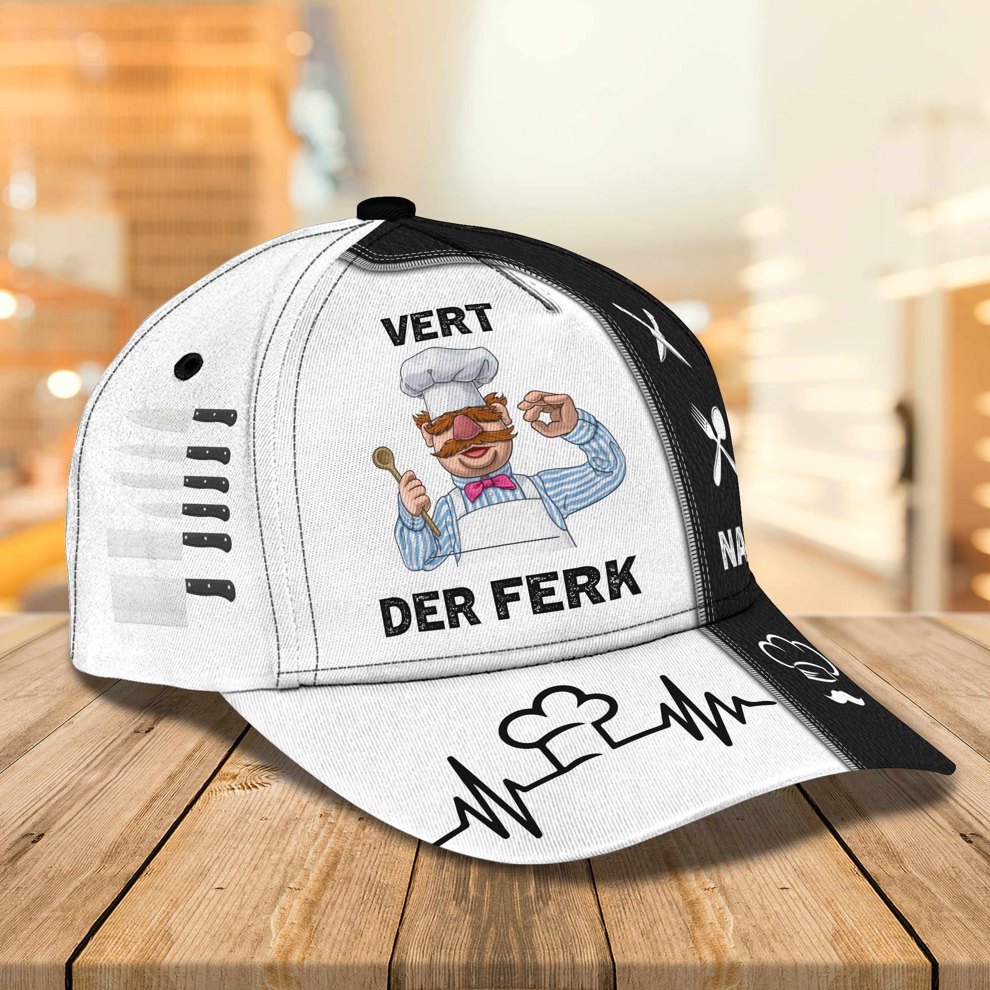 Adeenyc Custom Classic Chef Cap - Personalized Name Hats Gifts for men & women Adeenyc.com