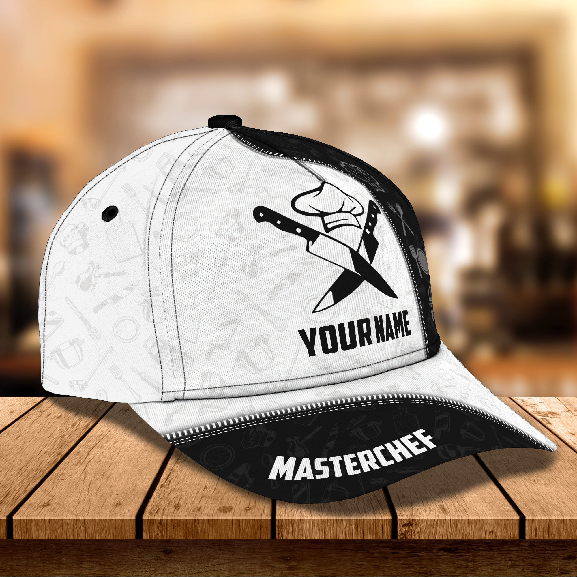 Adeenyc Custom Classic Chef Cap - Personalized Name Hats Gifts for men & women Adeenyc.com
