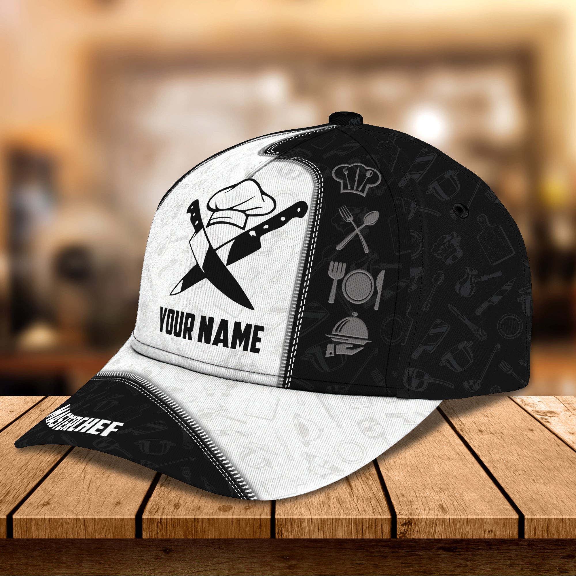 Adeenyc Custom Classic Chef Cap - Personalized Name Hats Gifts for men & women Adeenyc.com