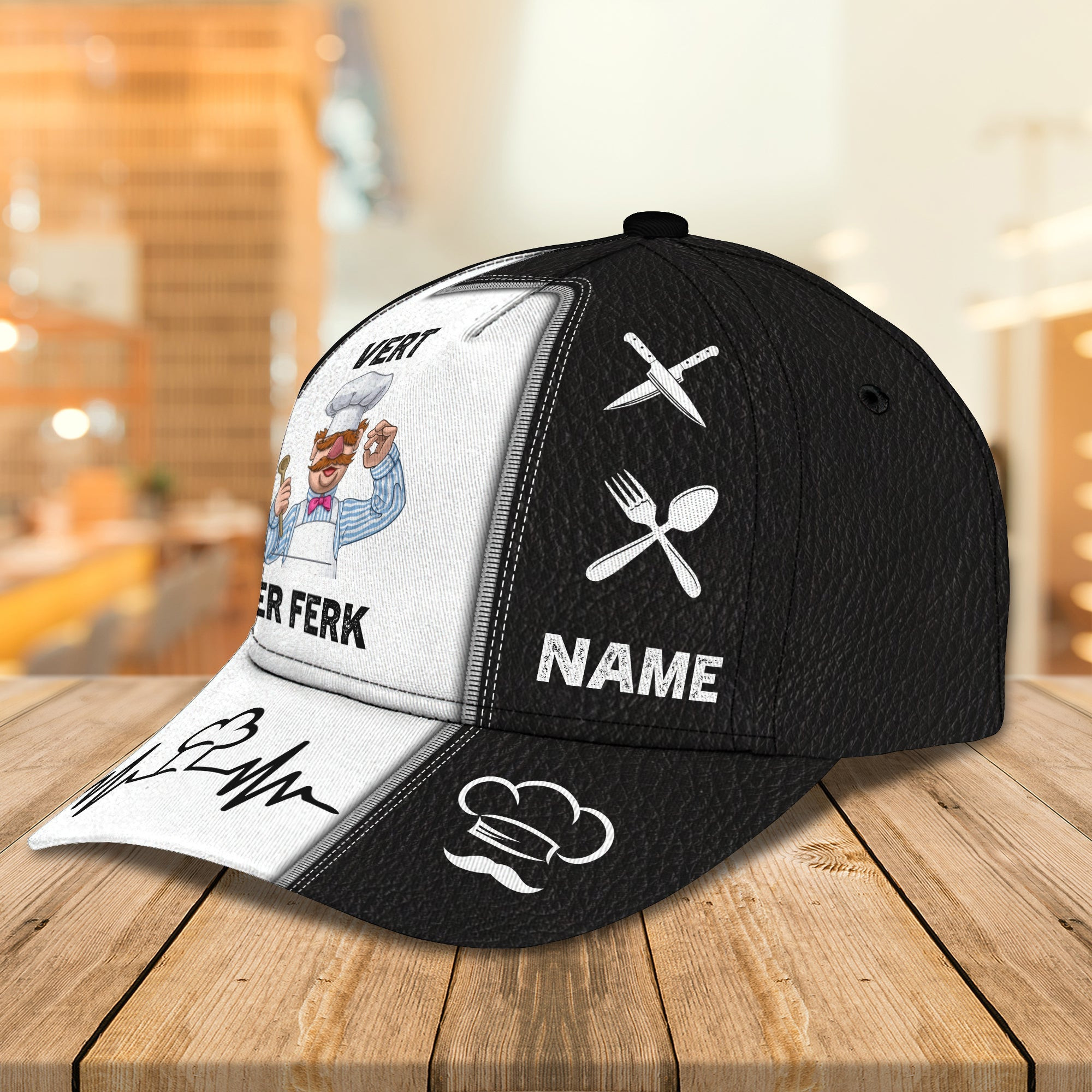 Adeenyc Custom Classic Chef Cap - Personalized Name Hats Gifts for men & women Adeenyc.com