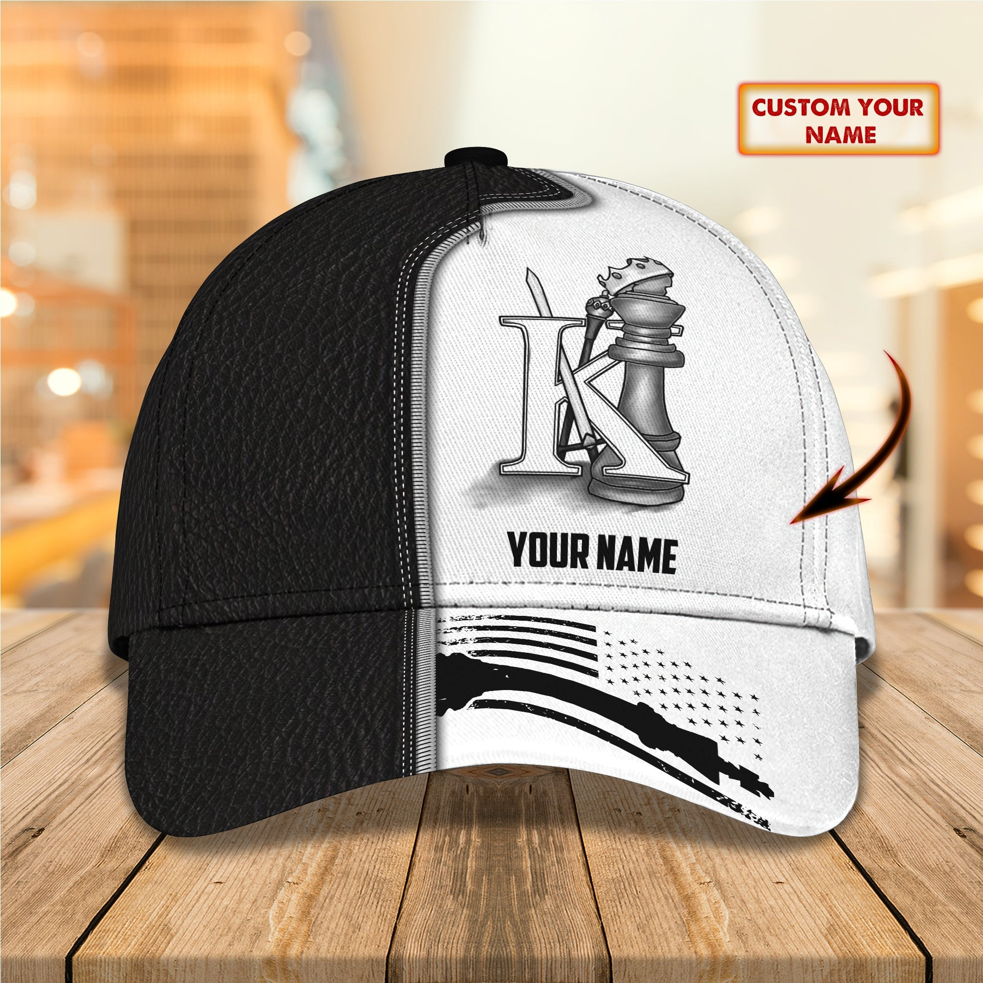 Adeenyc Custom Classic Chess Personalized Cap Hats Gifts for men & women Adeenyc.com